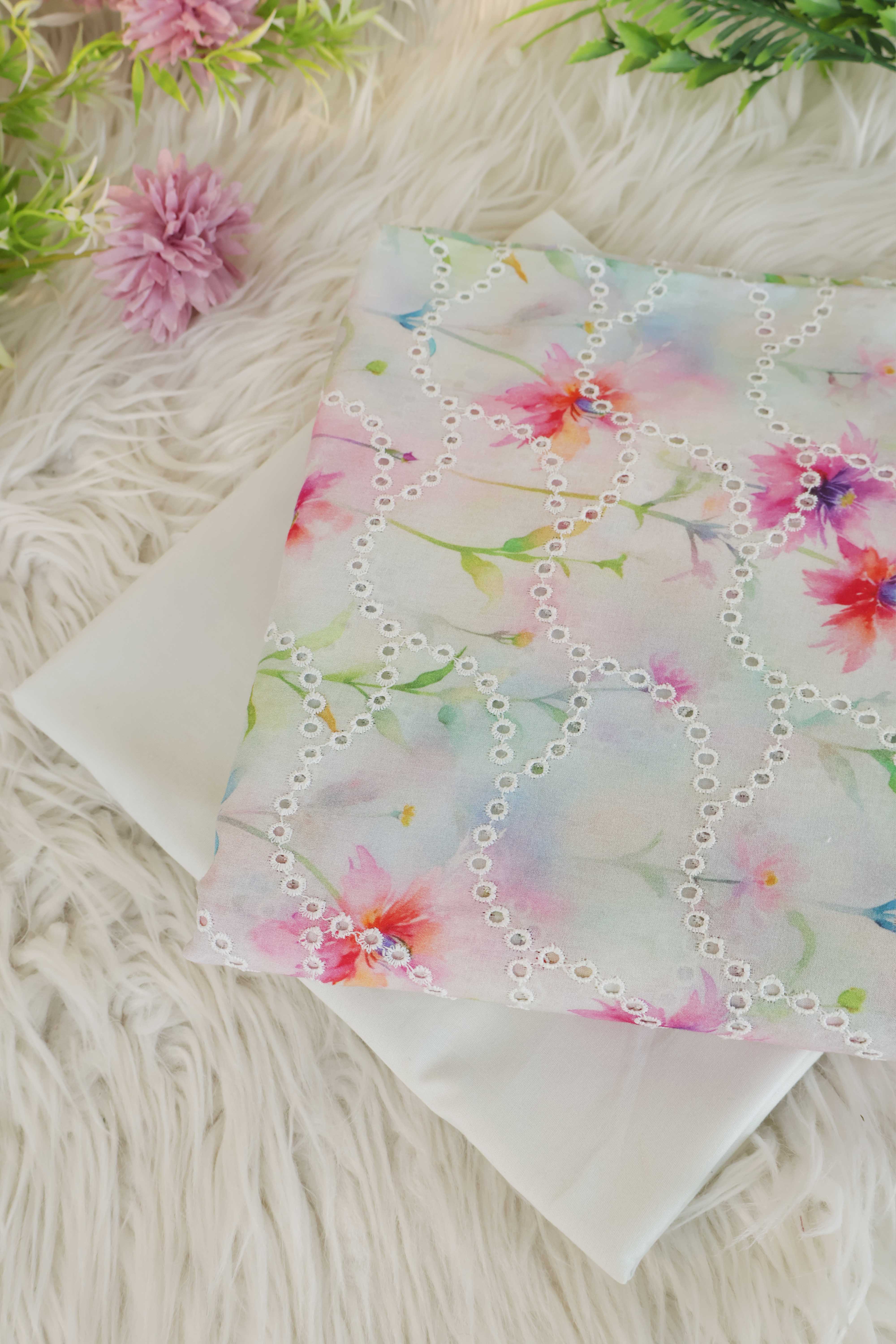 2Piece – Printed Embroidered Lawn S2P09 - Image 2