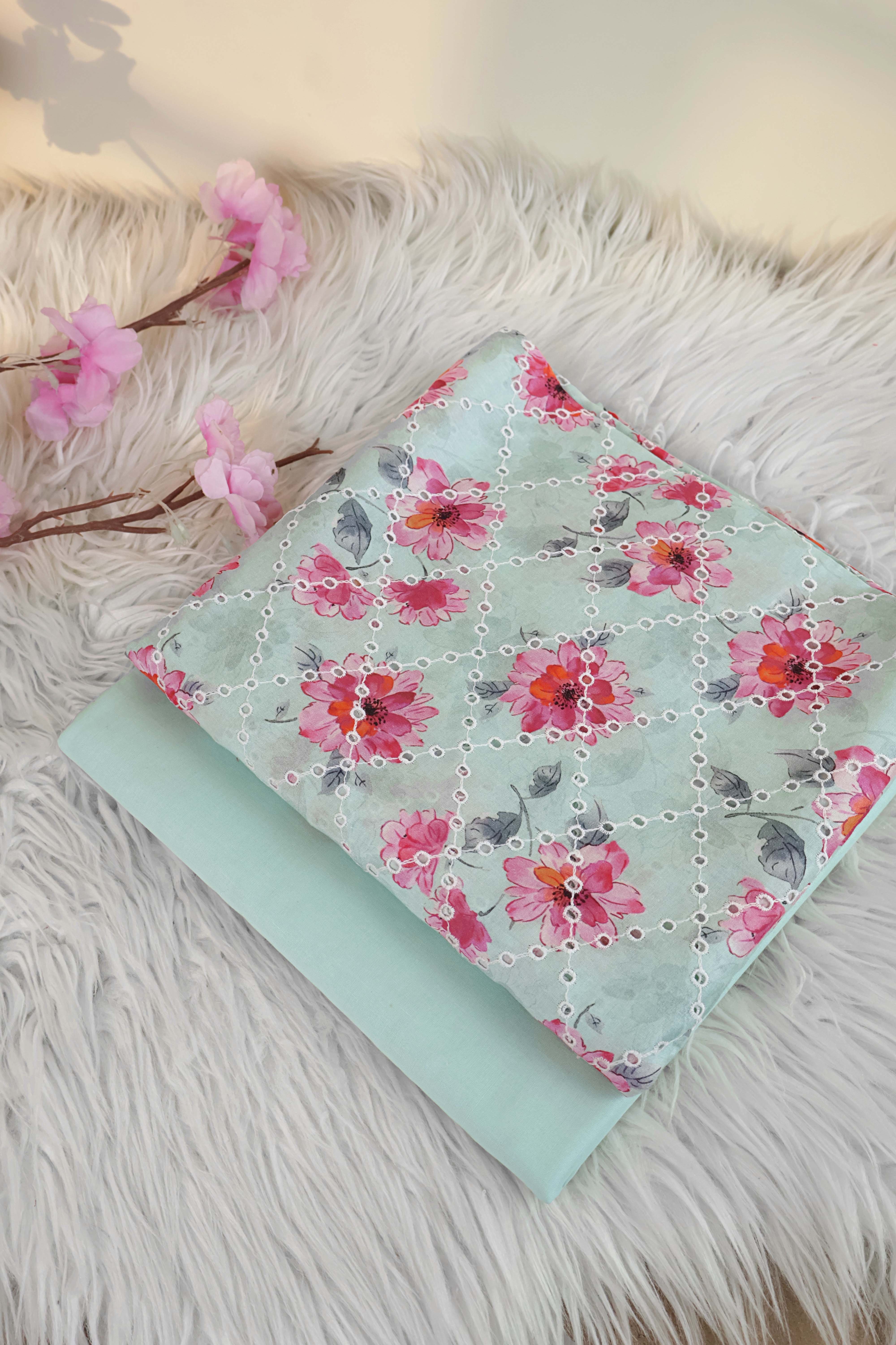 2Piece – Printed Embroidered Lawn S2P19A - Image 2