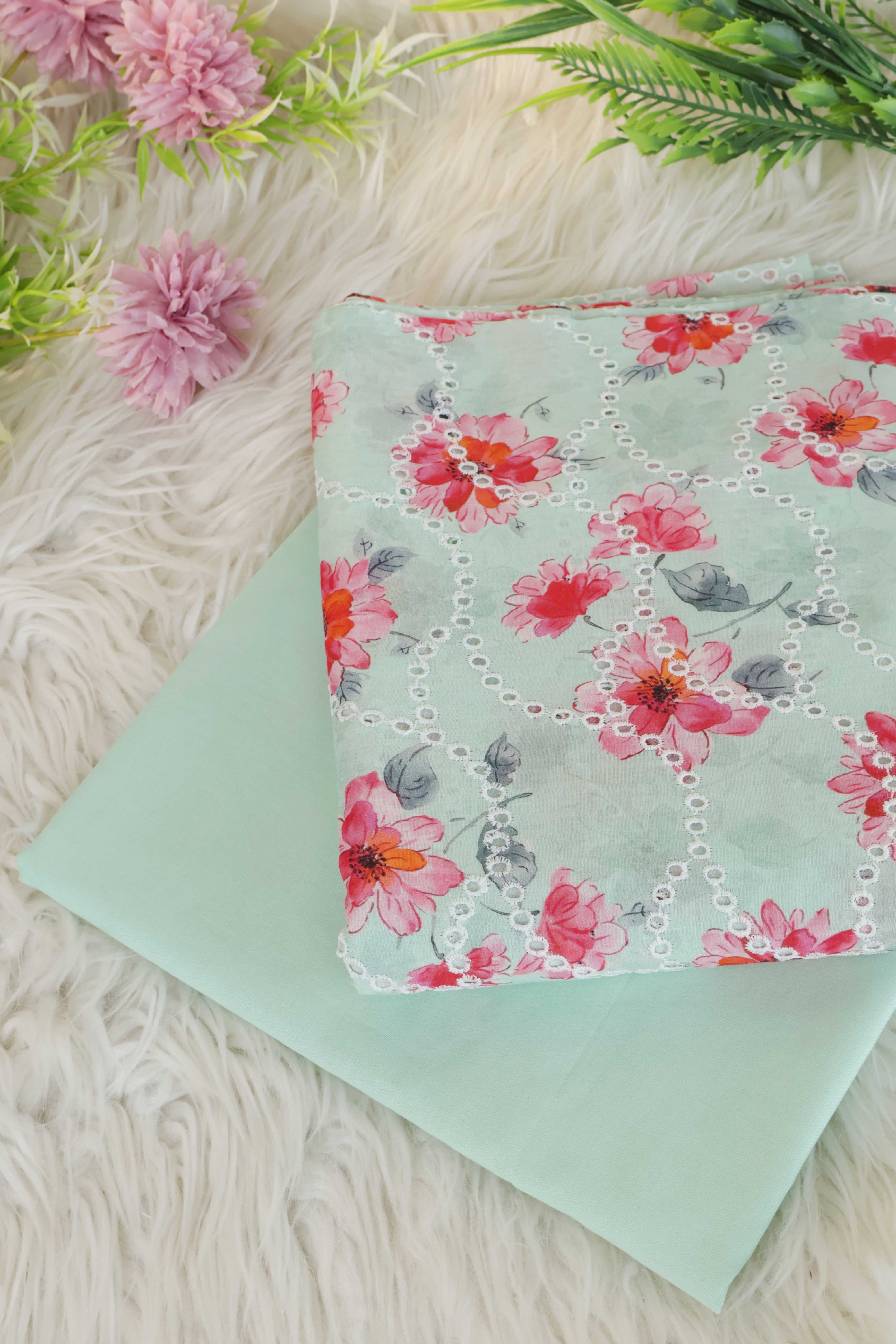 2Piece – Printed Embroidered Lawn S2P22 - Image 2