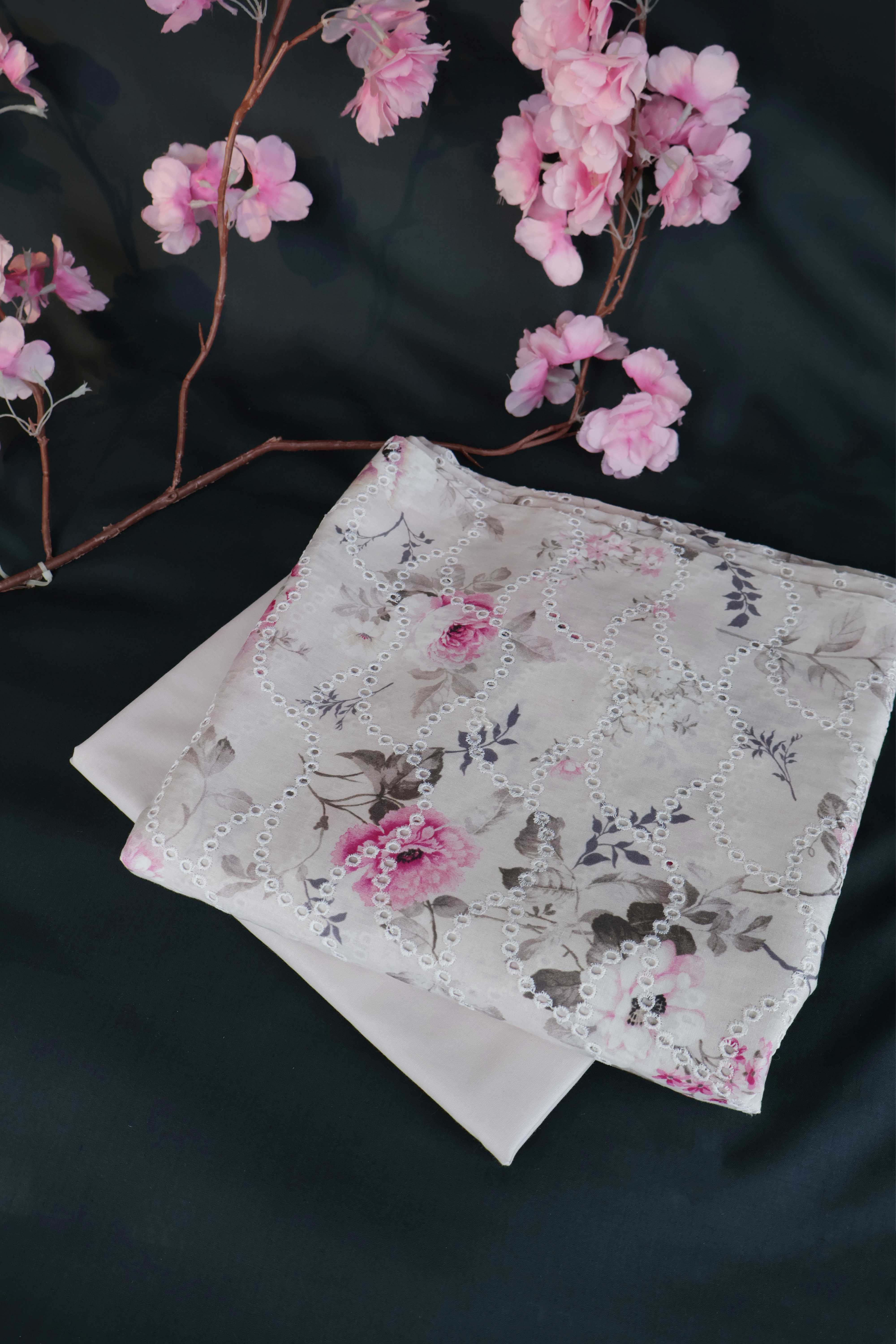2Piece – Printed Embroidered Lawn S2P33