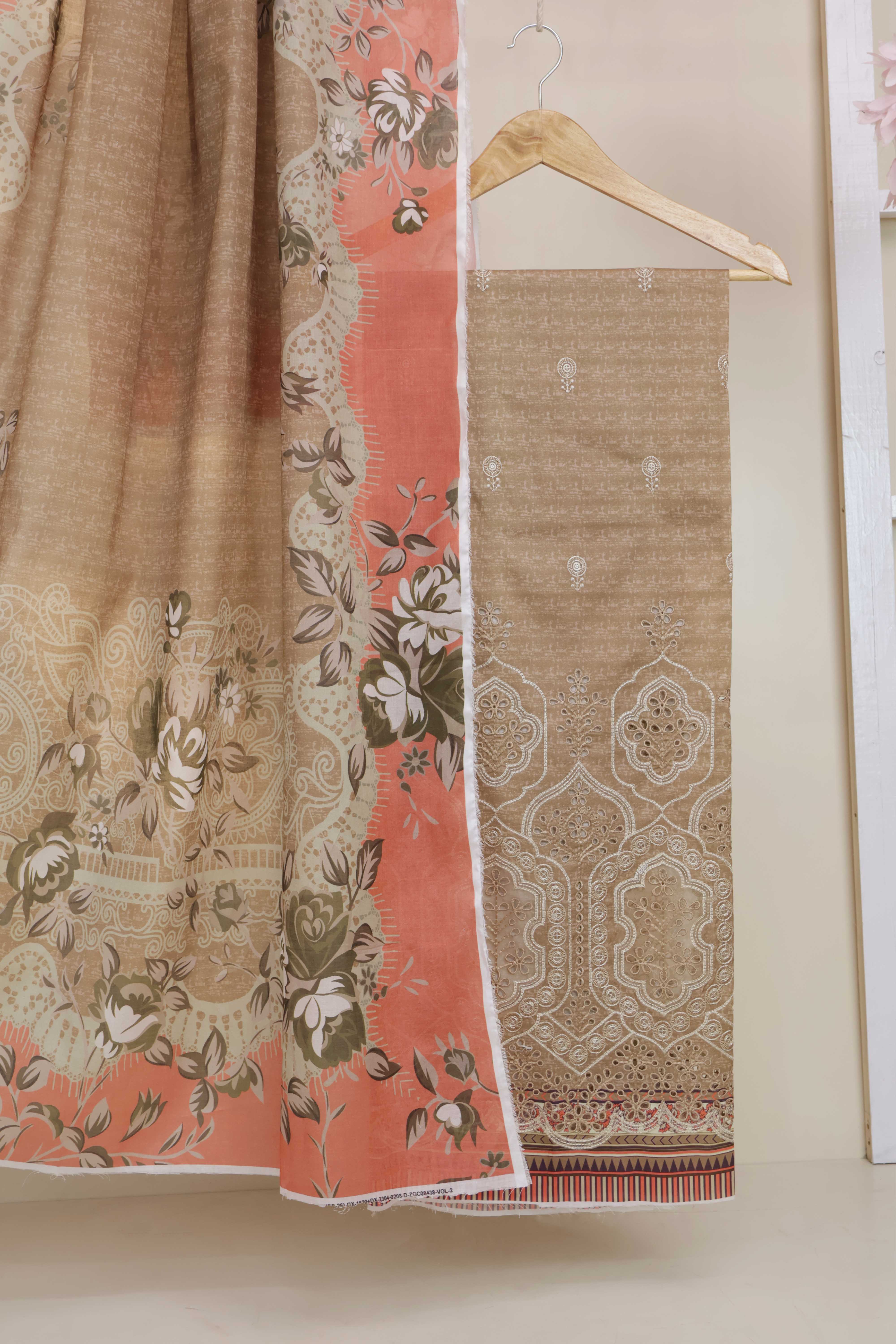 3-Piece Lawn Embroidered Suit V4D02 - Image 4