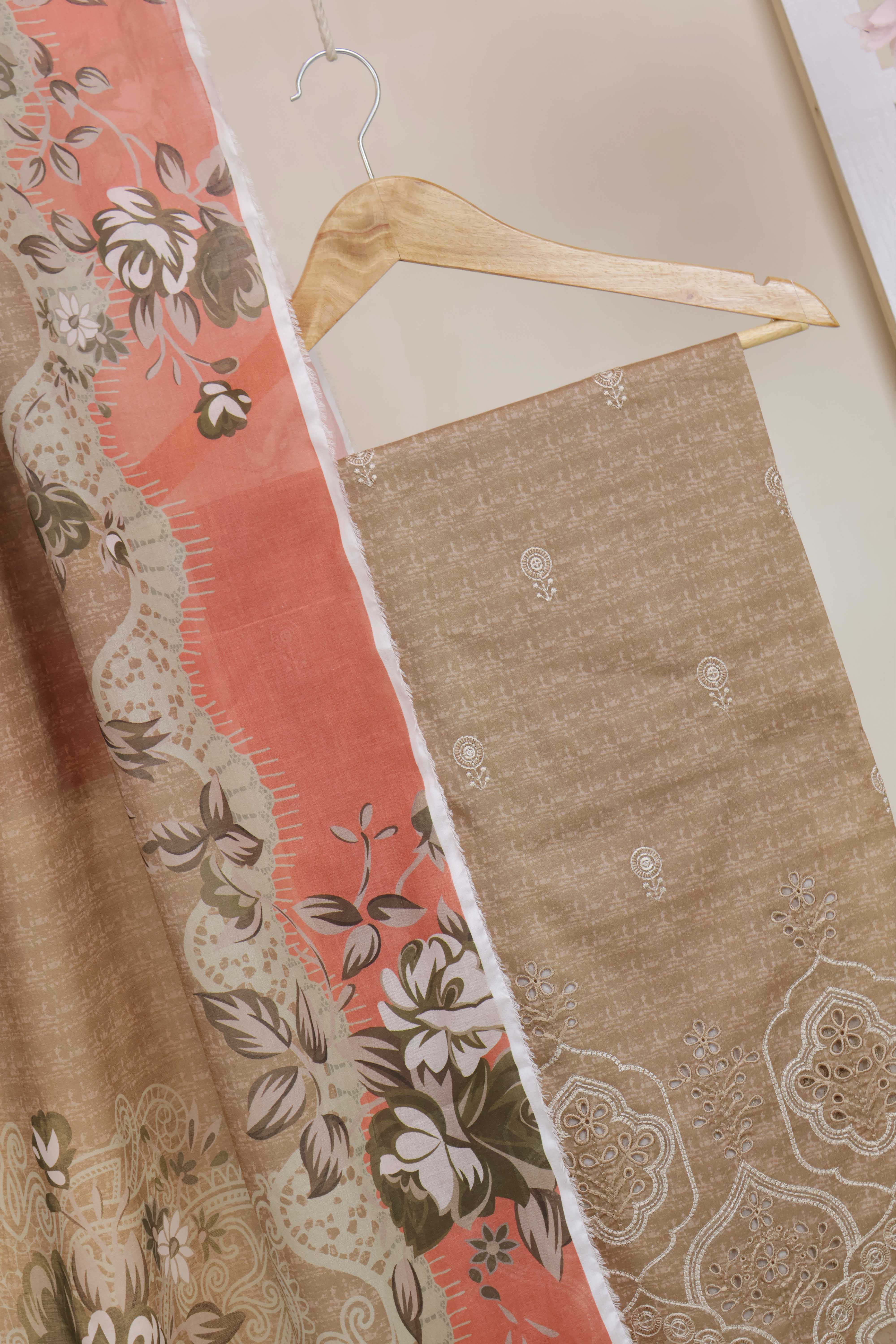 3-Piece Lawn Embroidered Suit V4D02 - Image 5