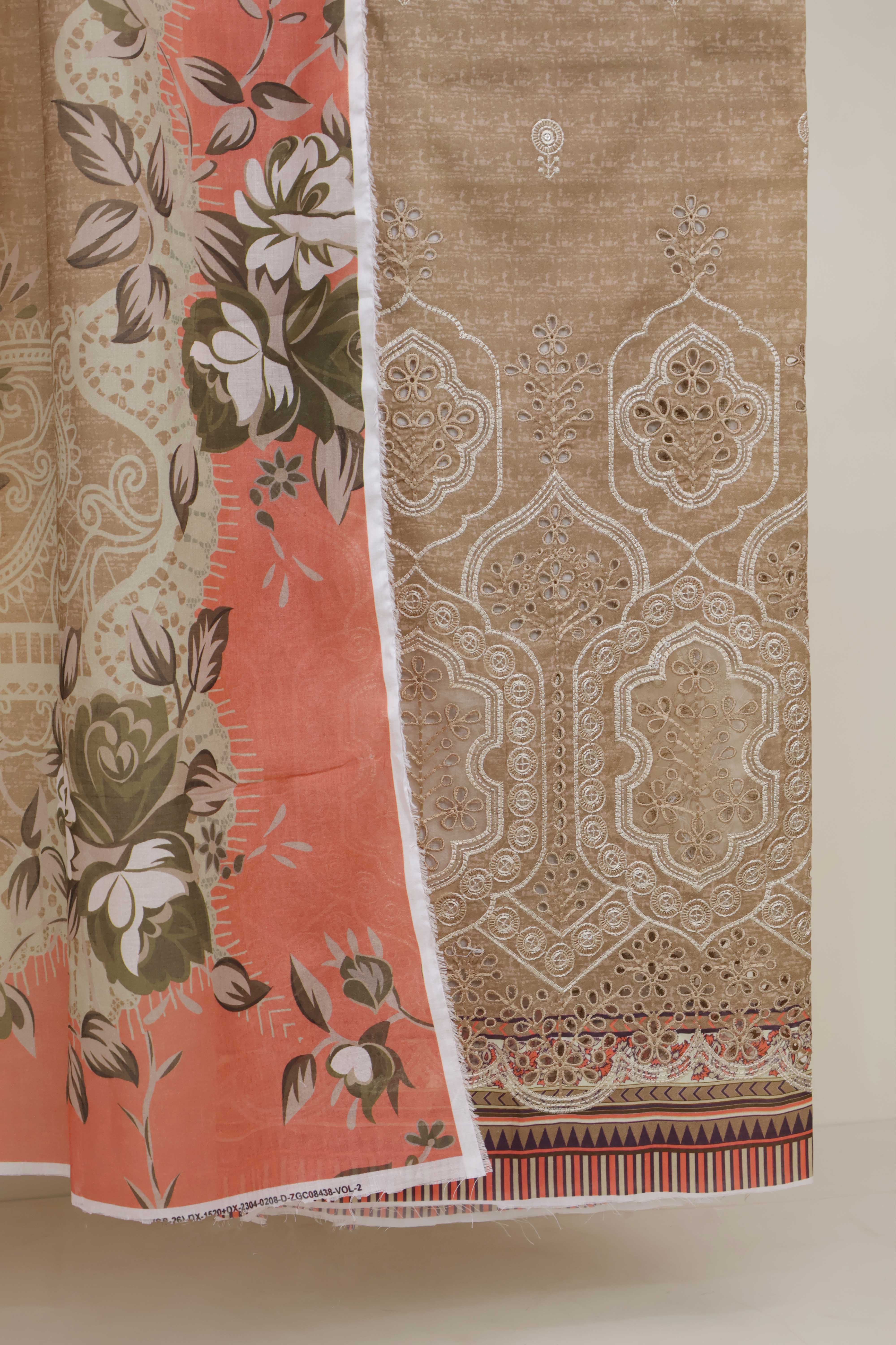 3-Piece Lawn Embroidered Suit V4D02 - Image 6