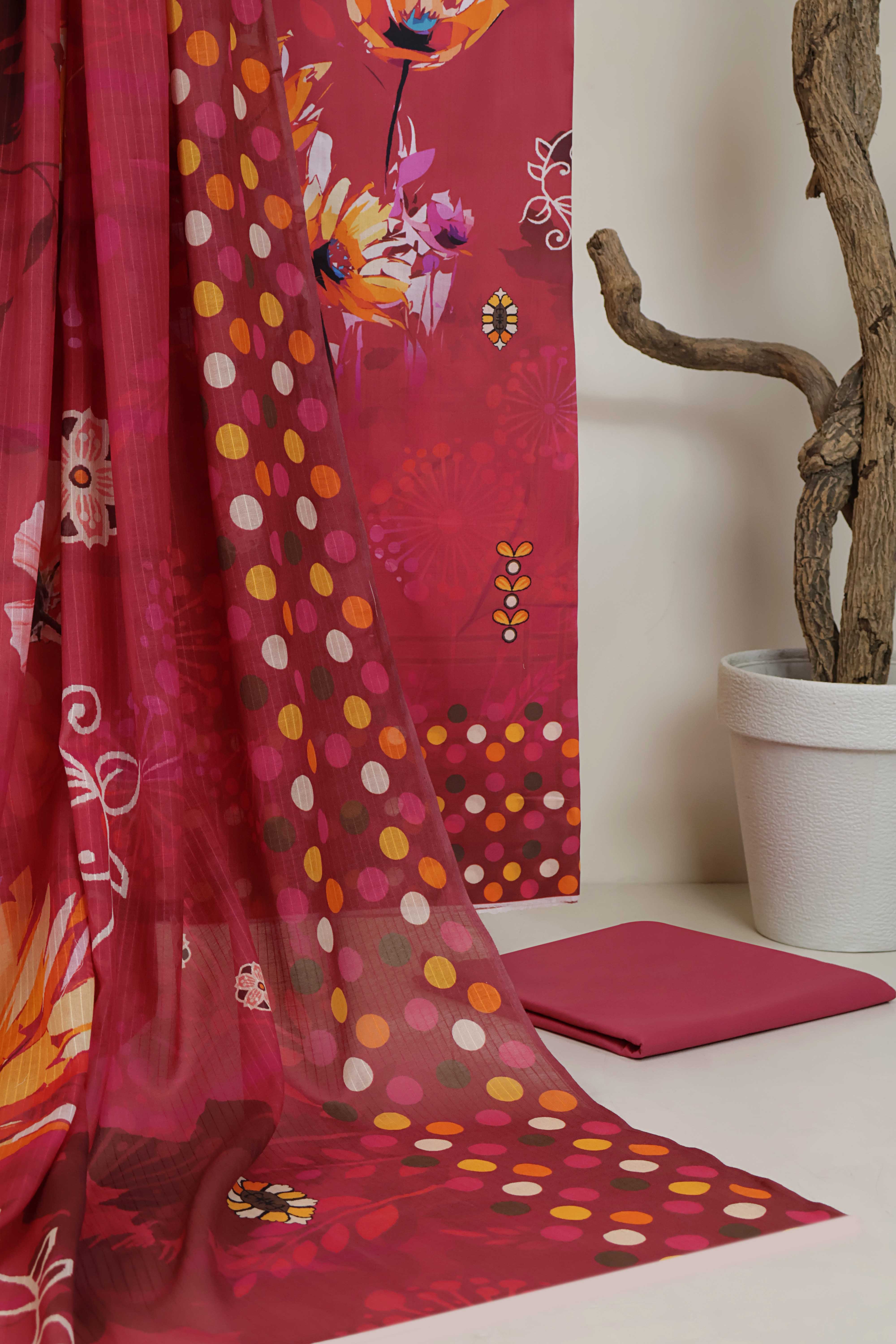 3PC-Lawn Printed Suit 3PSL74 - Image 4