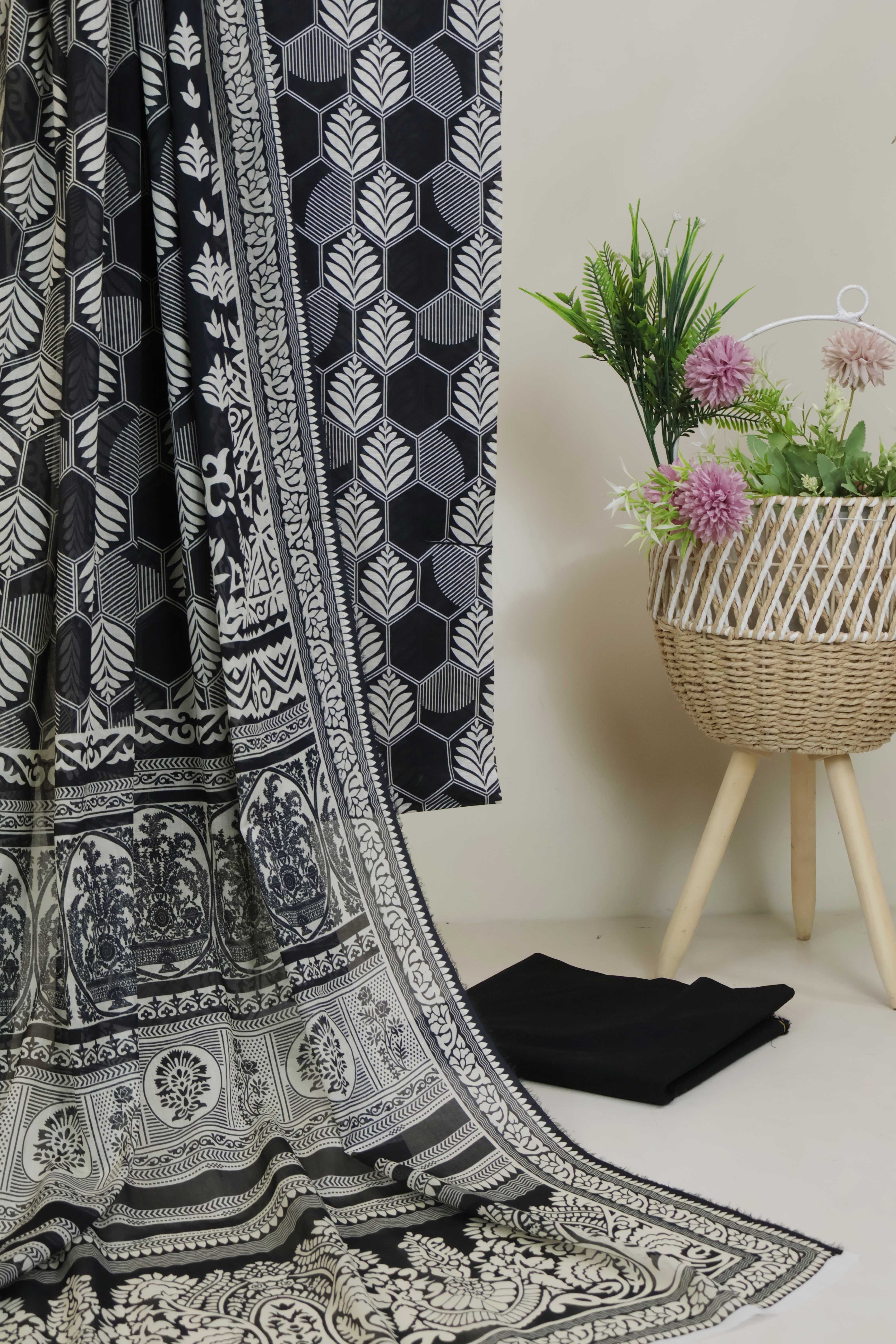 3pc-Lawn Printed Suit H25SLST108 - Image 3