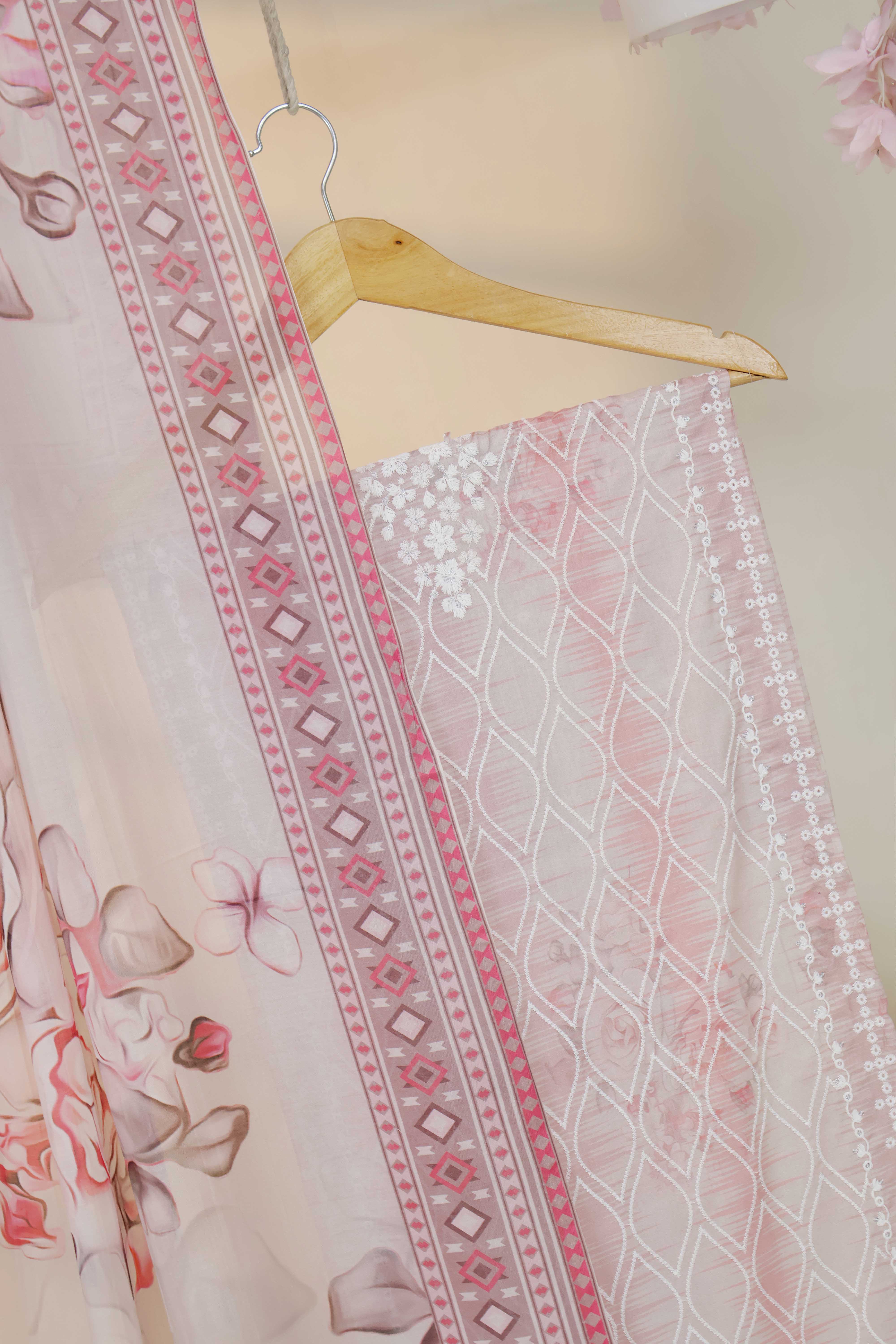 3Piece-Lawn Embroidered Suit V12WR08 - Image 3