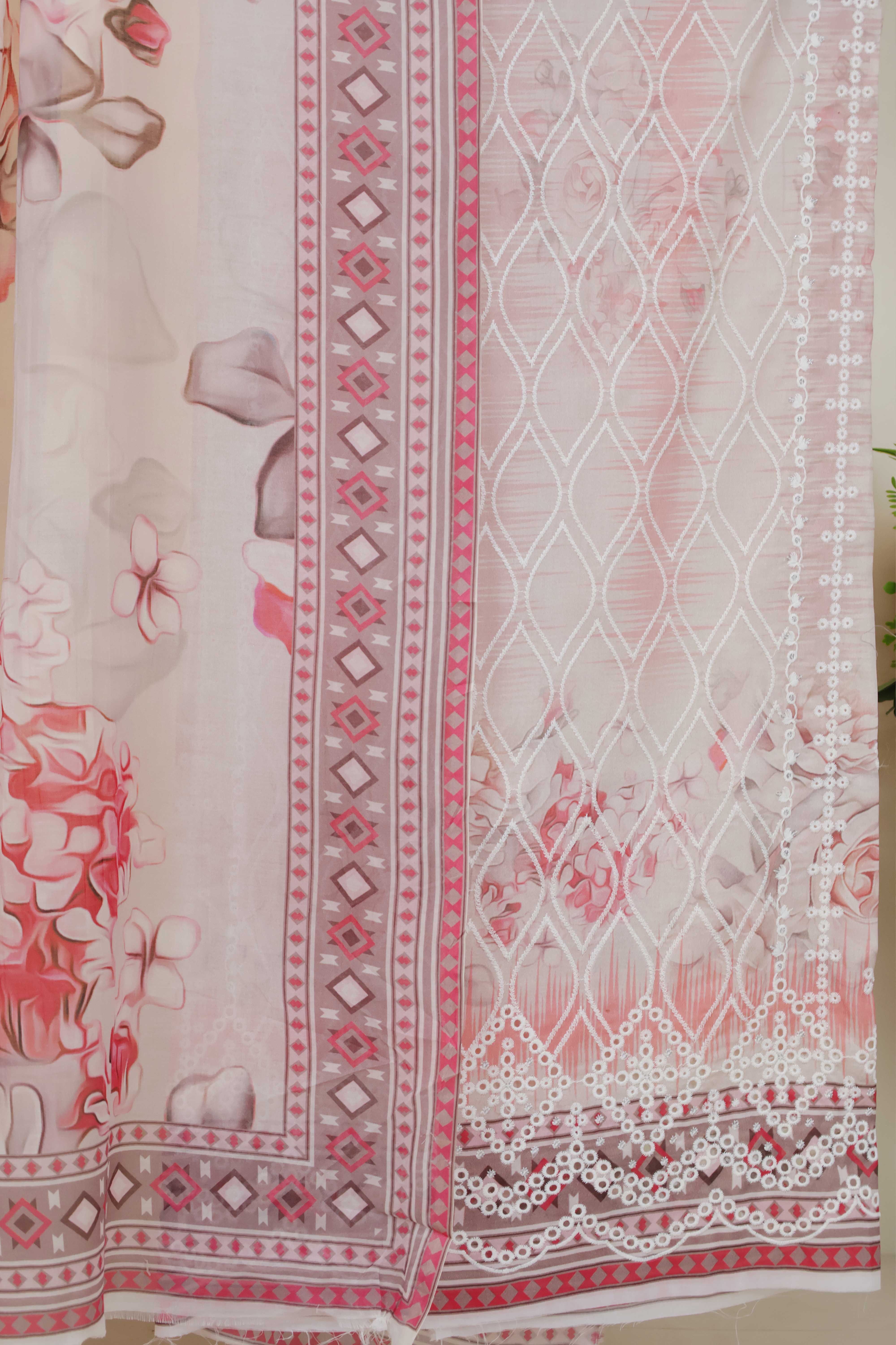 3Piece-Lawn Embroidered Suit V12WR08 - Image 4