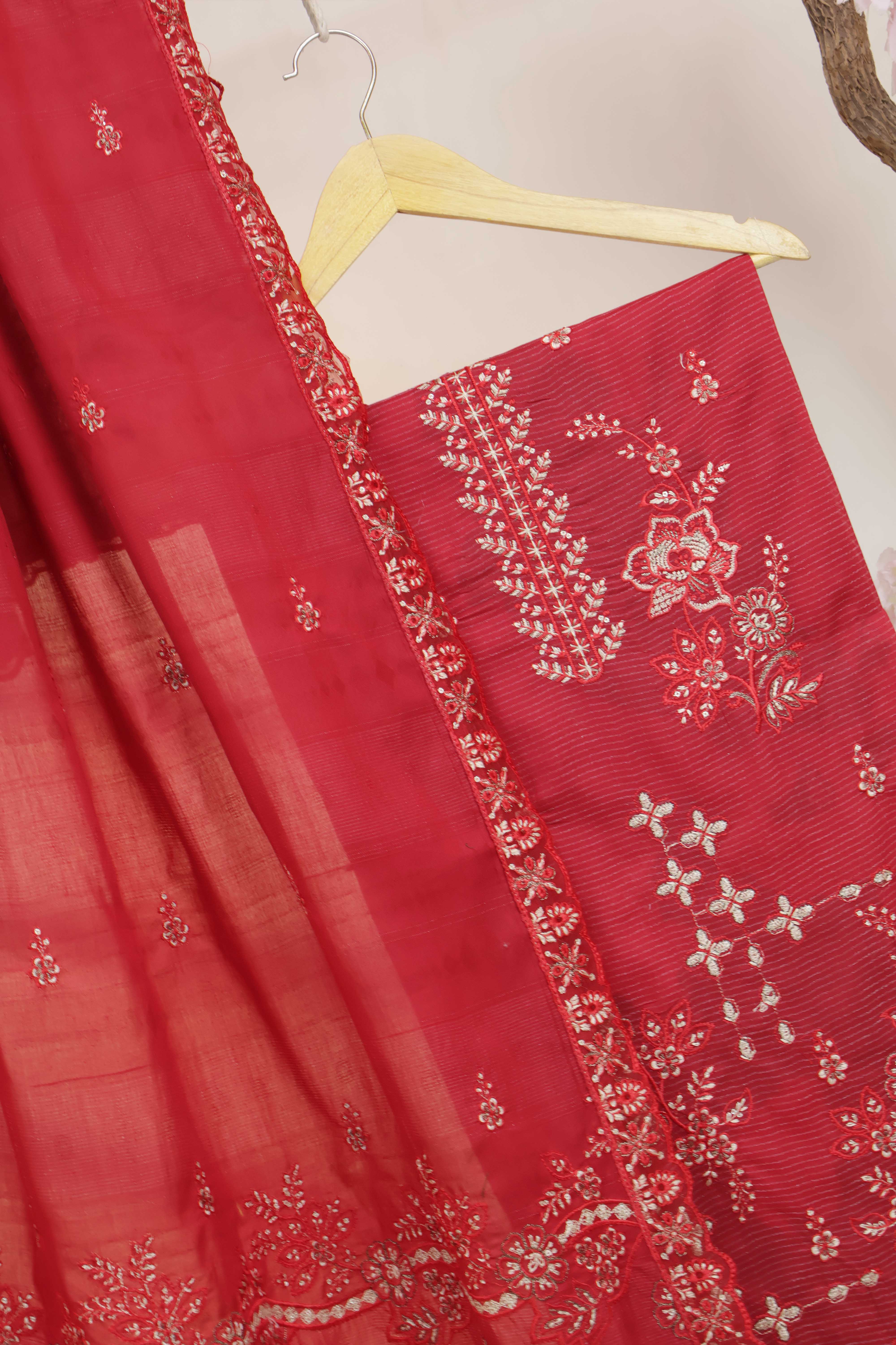 3Piece-Lawn Embroidered Suit V501A - Image 2