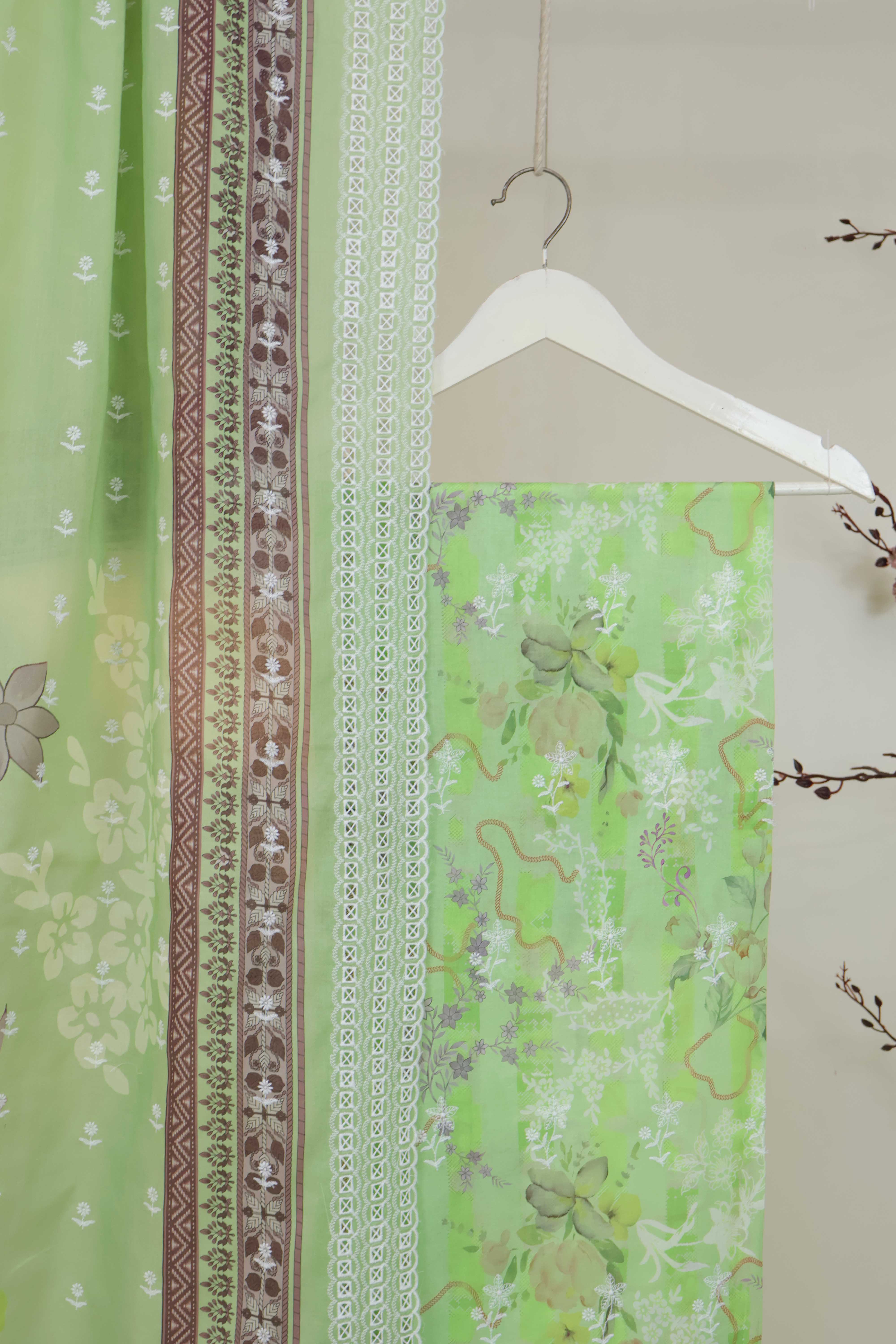 3Piece-Lawn Embroidered Suit V32WR06 - Image 3