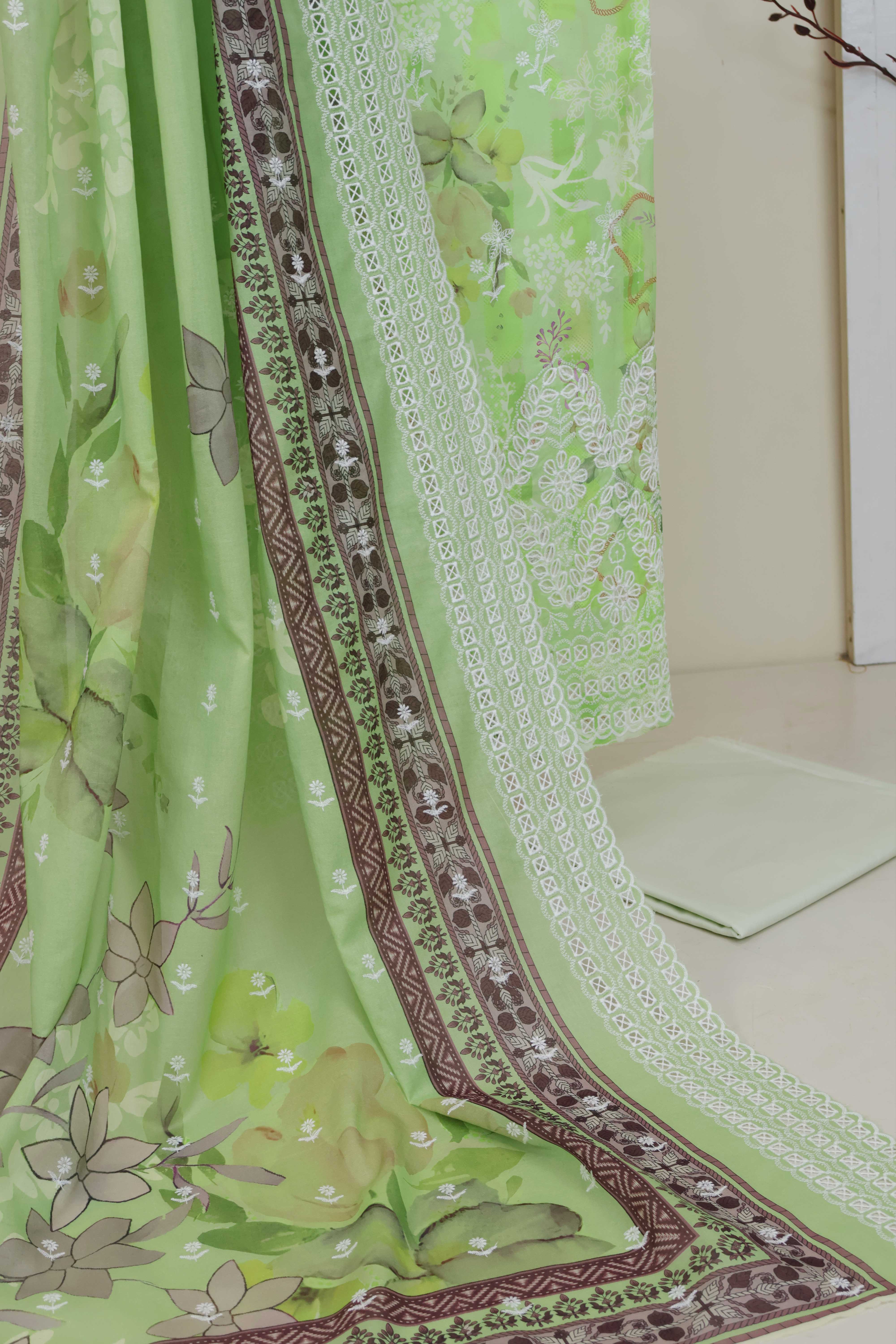 3Piece-Lawn Embroidered Suit V32WR06 - Image 6