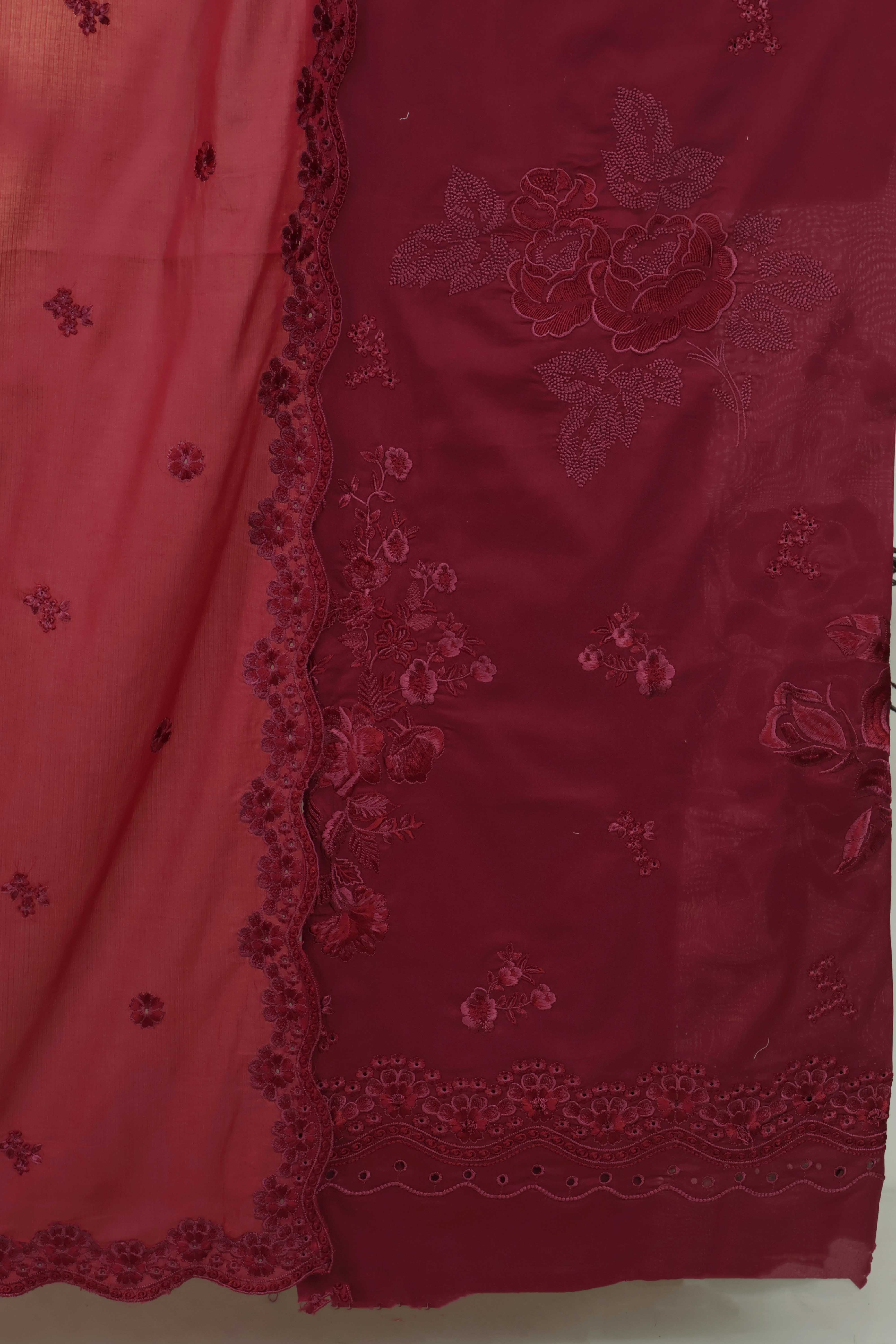 3Piece-Lawn Embroidered Suit V34WR02 - Image 4