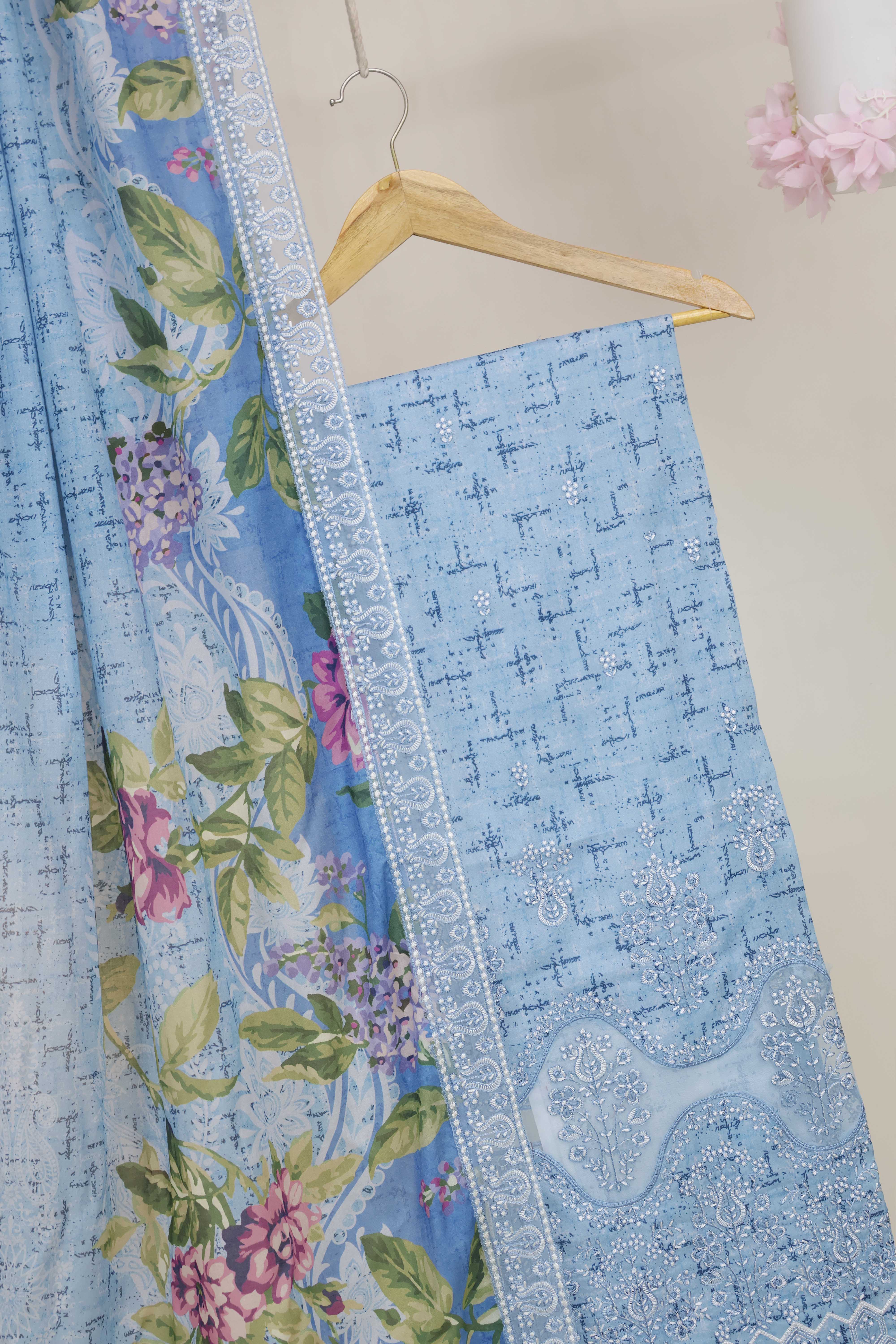 3Piece-Lawn Embroidered Suit V3D04 - Image 4