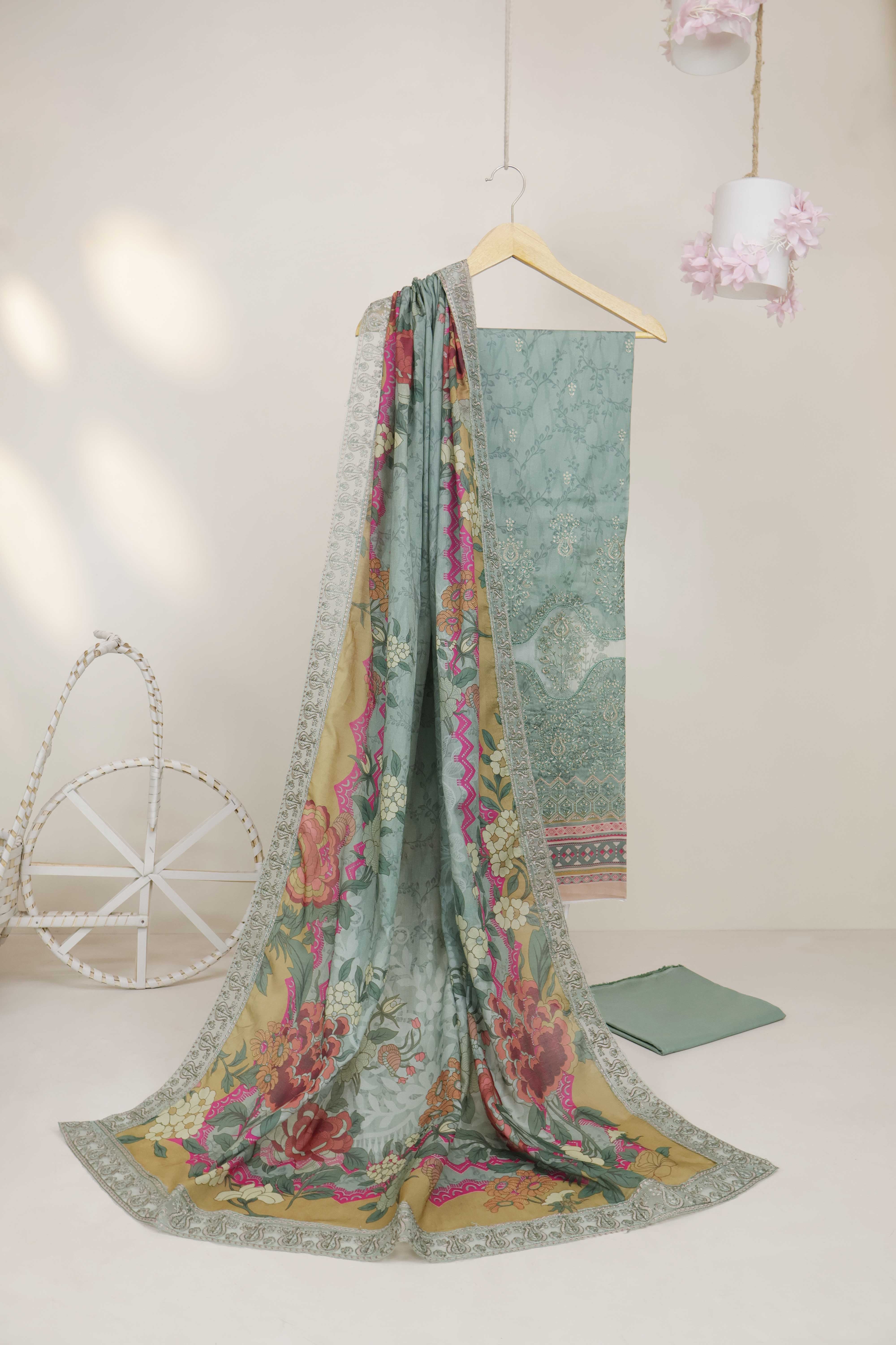 3Piece-Lawn Embroidered Suit V3D08 - Image 2