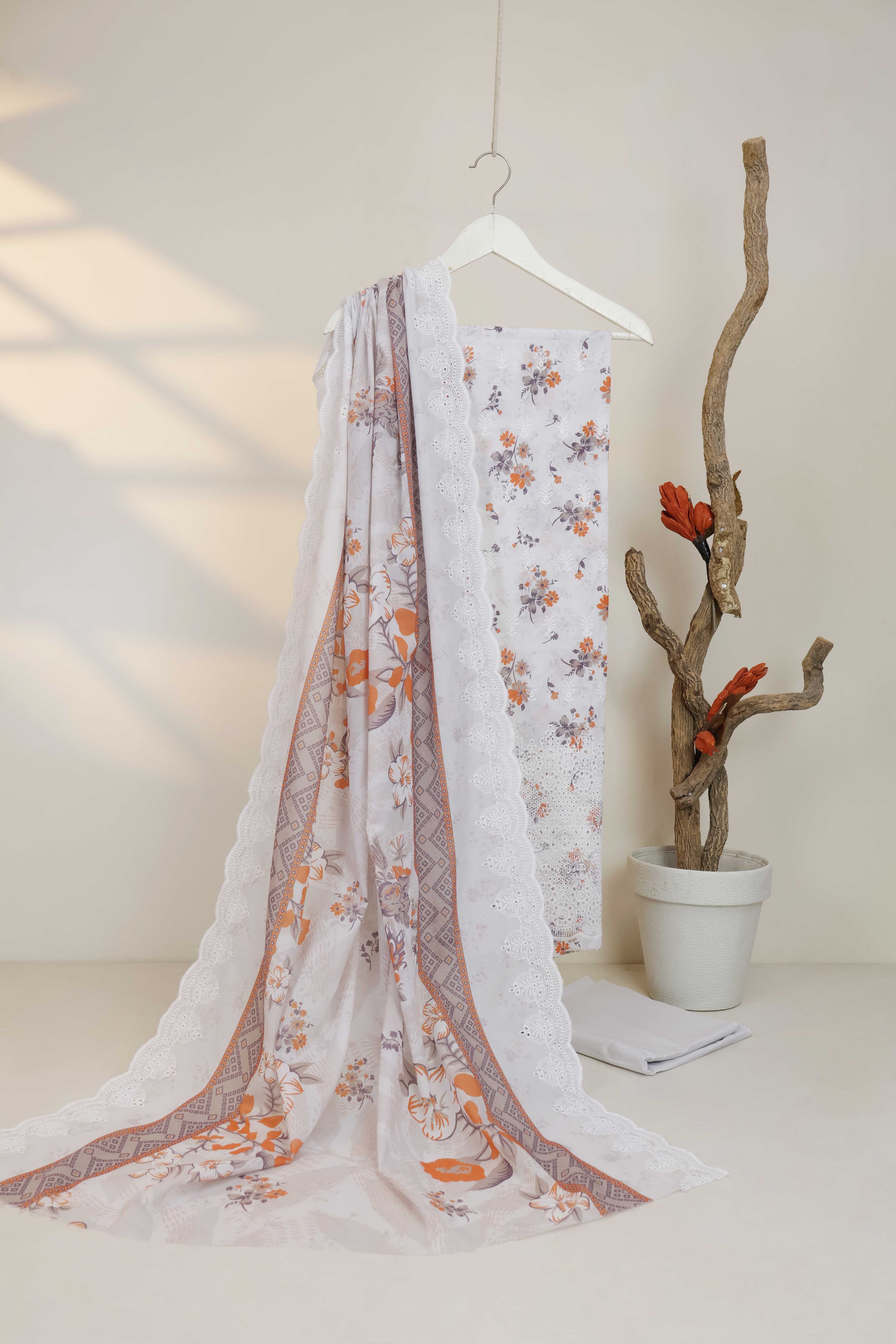 3Piece-Lawn Embroidered Suit V45WR07
