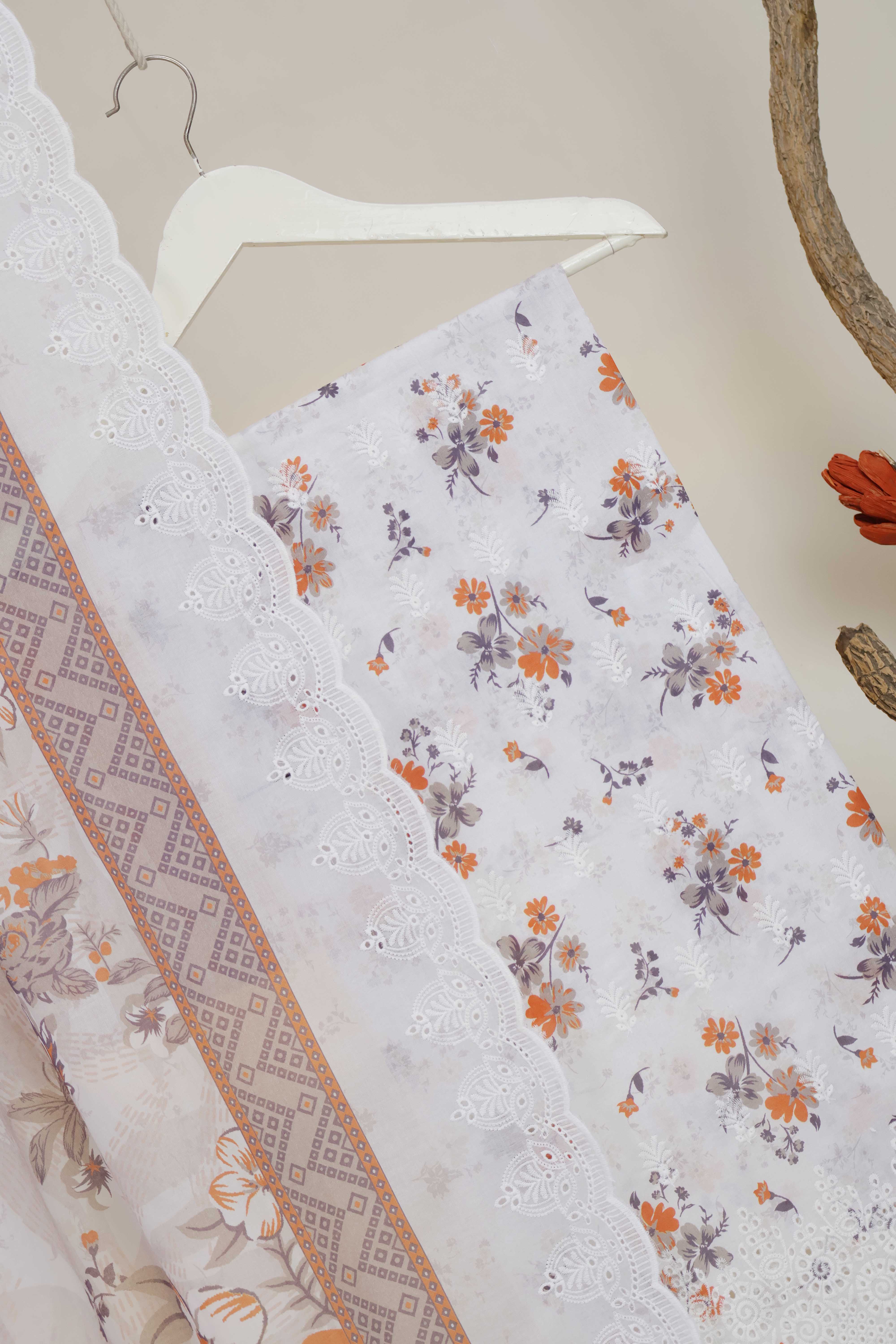 3Piece-Lawn Embroidered Suit V45WR07 - Image 2