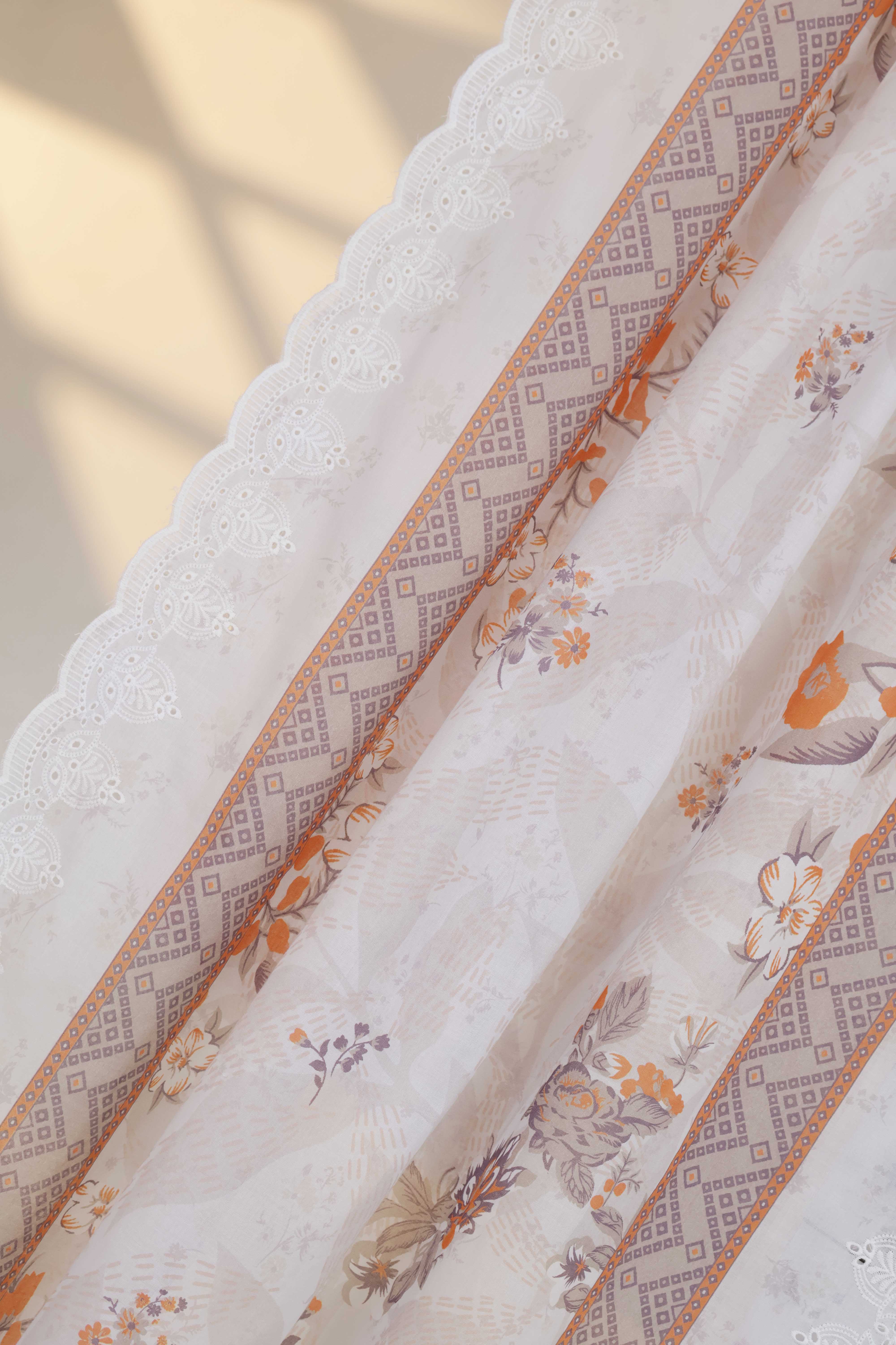 3Piece-Lawn Embroidered Suit V45WR07 - Image 5