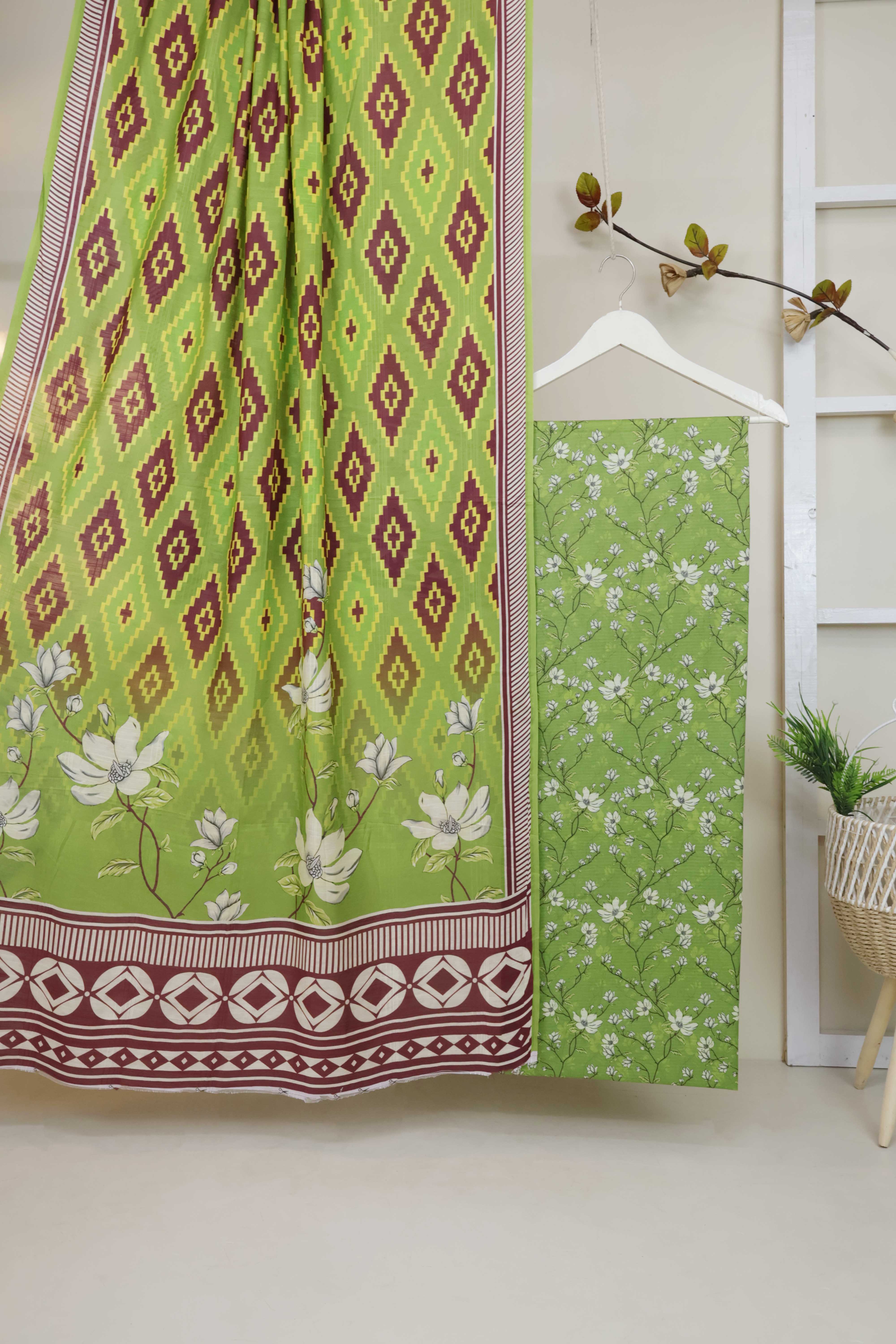 3Piece - Printed Doriya Lawn Suit H25SLST94 - Image 2