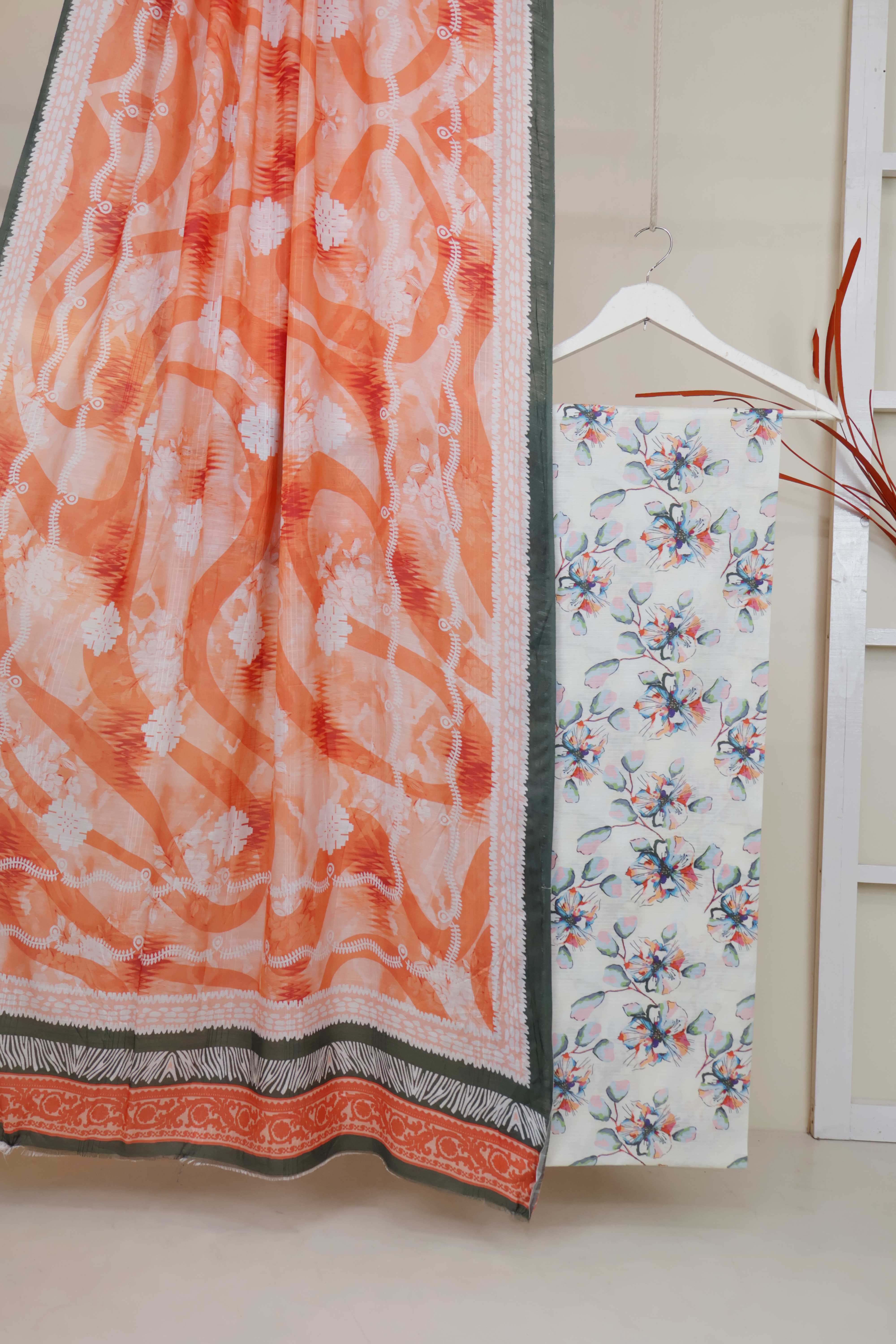 3Piece - Printed Doriya Lawn Suit H25SLST96 - Image 2