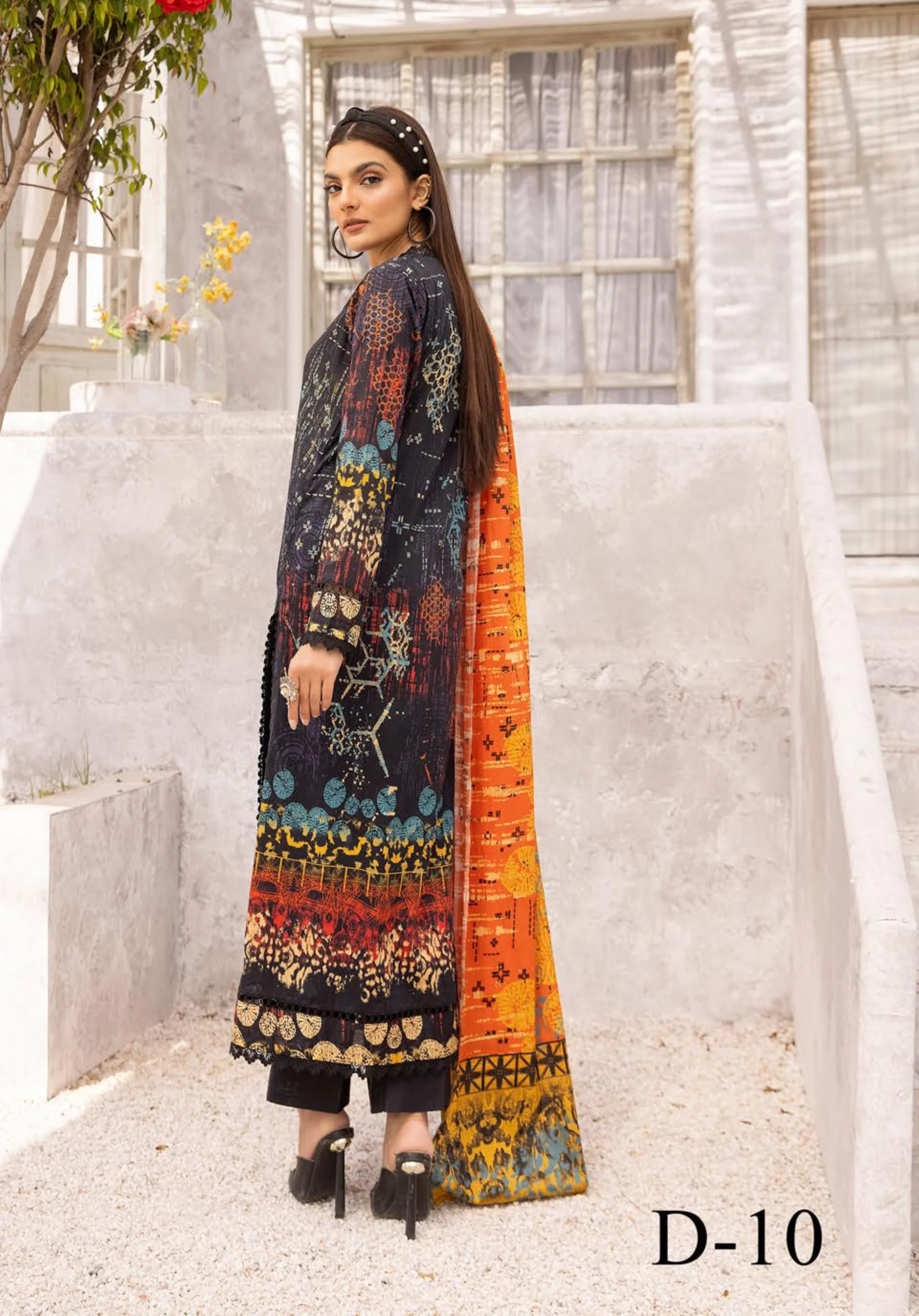 3Piece - Printed Lawn Suit Moon Soon MS0010 - Image 2