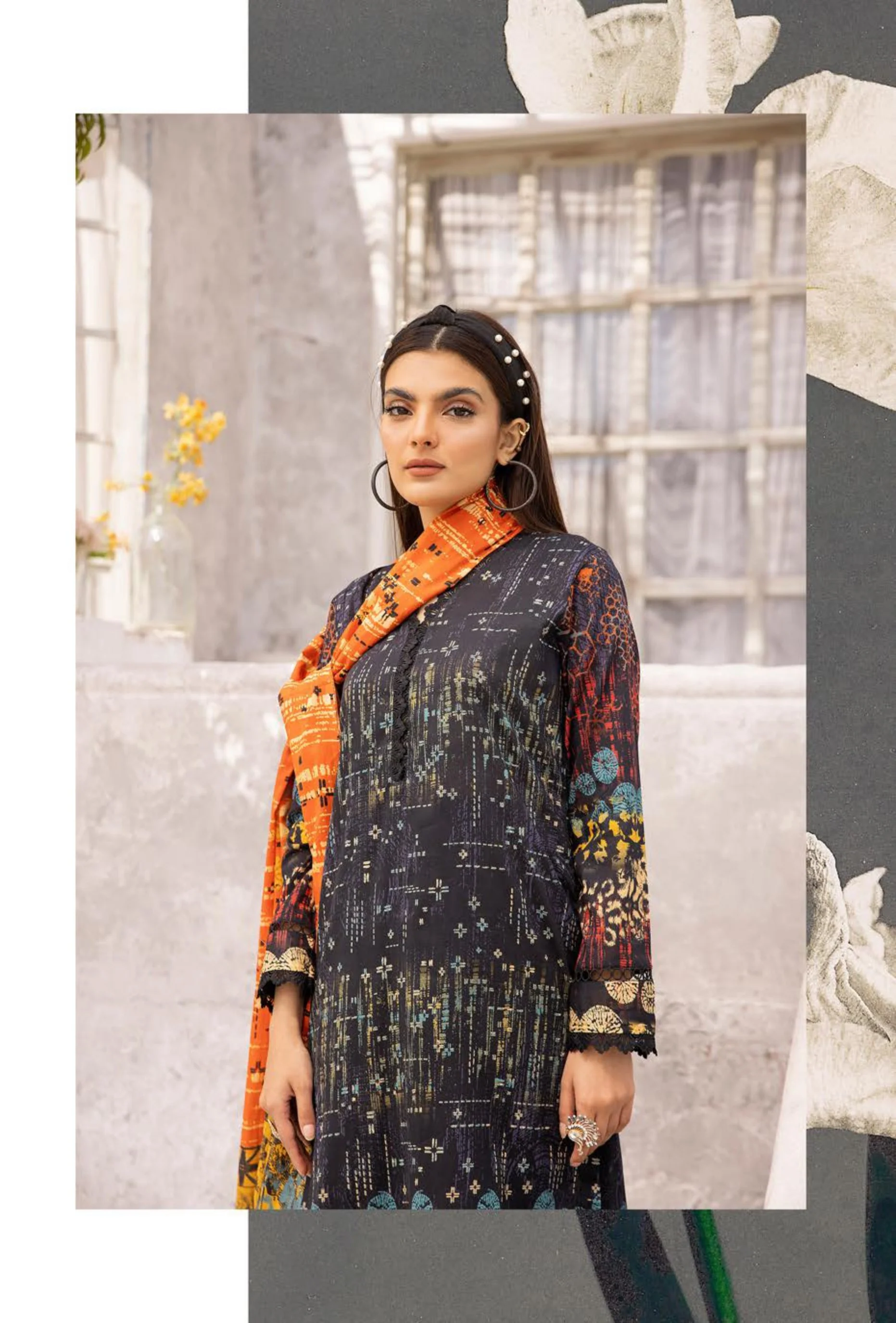 3Piece - Printed Lawn Suit Moon Soon MS0010 - Image 3