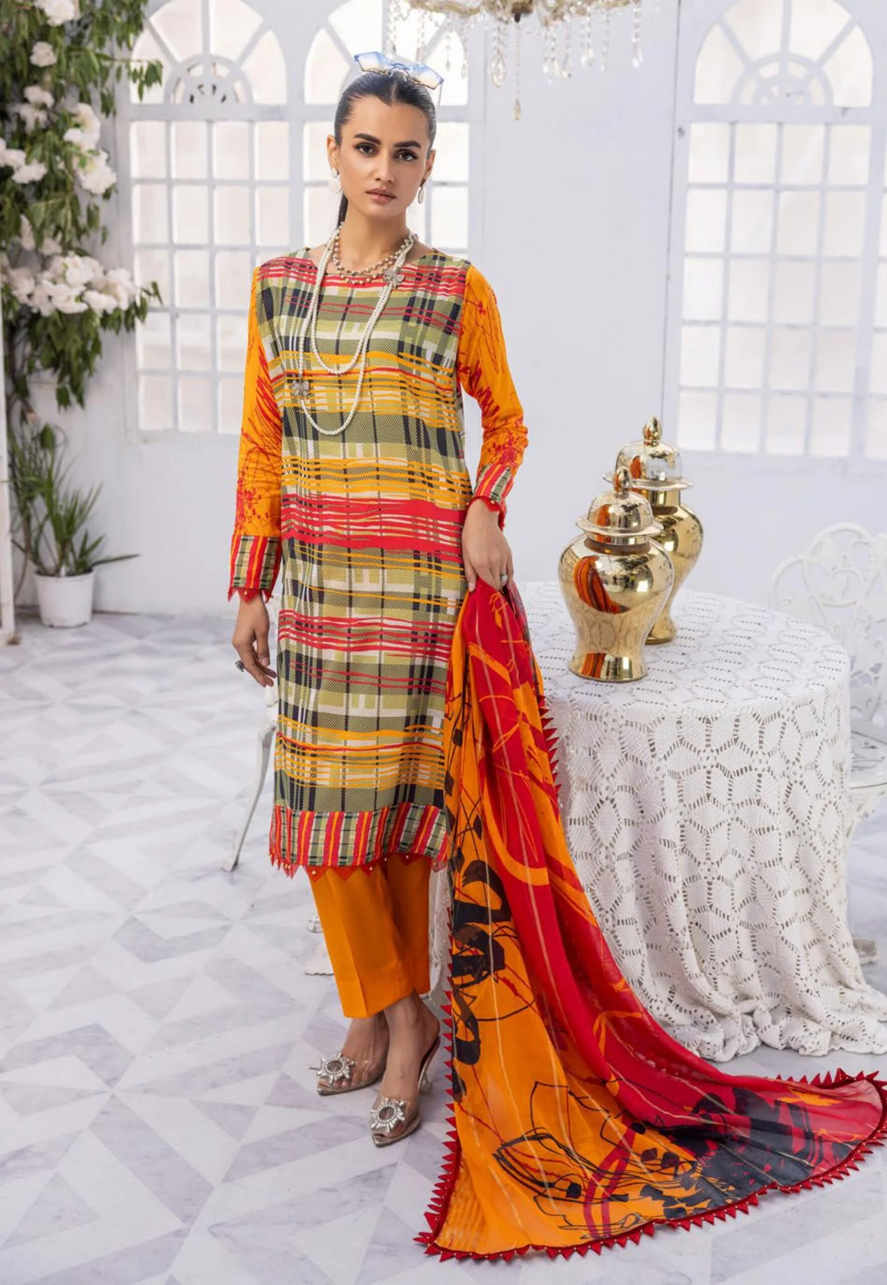 3Piece - Printed Lawn Suit POP ART  GJPA2401A11 - Image 5