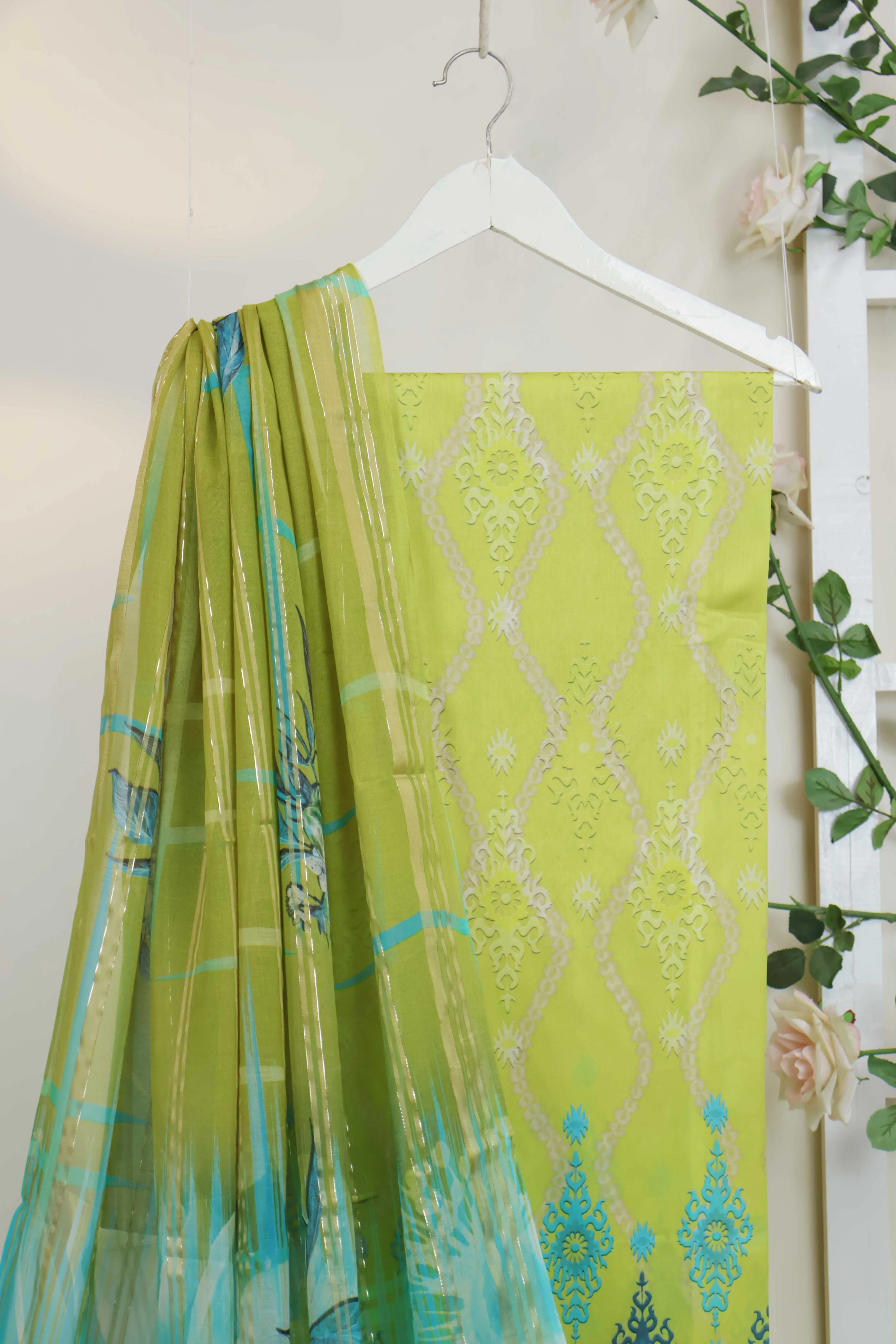 3Piece - Printed Lawn Suit POP ART  GJPA2401A13 - Image 4
