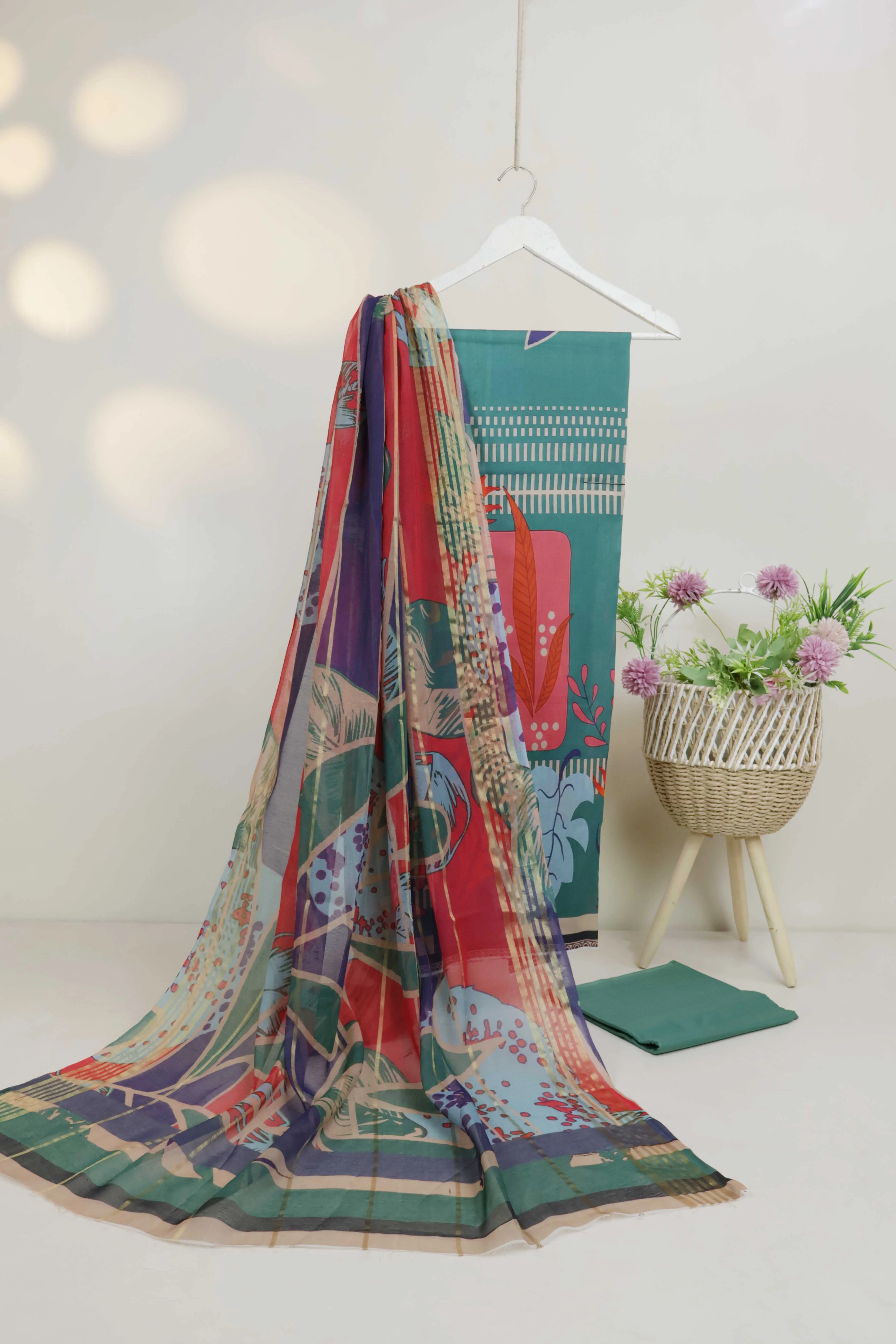 3Piece - Printed Lawn Suit POP ART  GJPA2401A6 - Image 2
