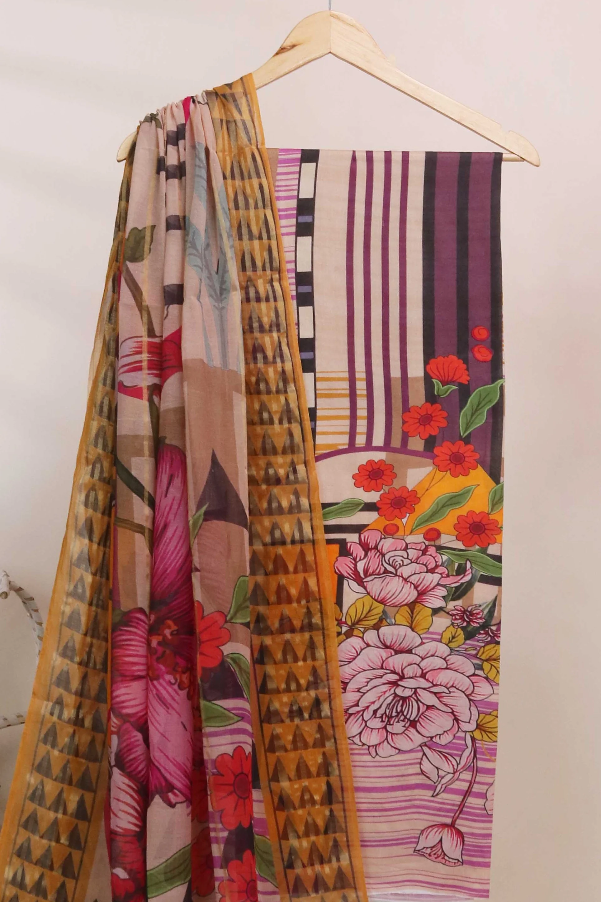 3Piece - Printed Lawn Suit POP ART GJPA2401A17 - Image 2