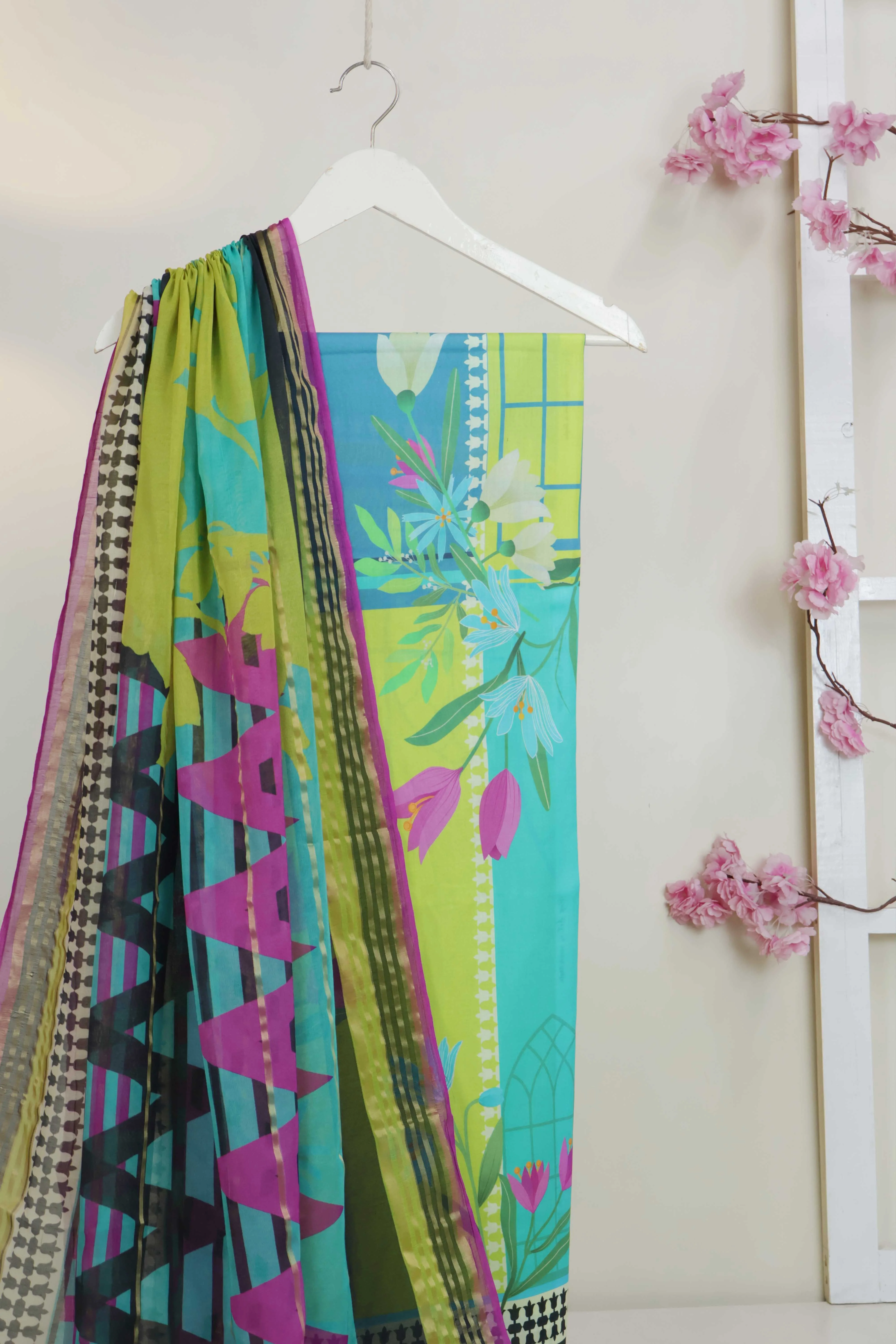 3Piece - Printed Lawn Suit POP ART  GJPA2401A4 - Image 4