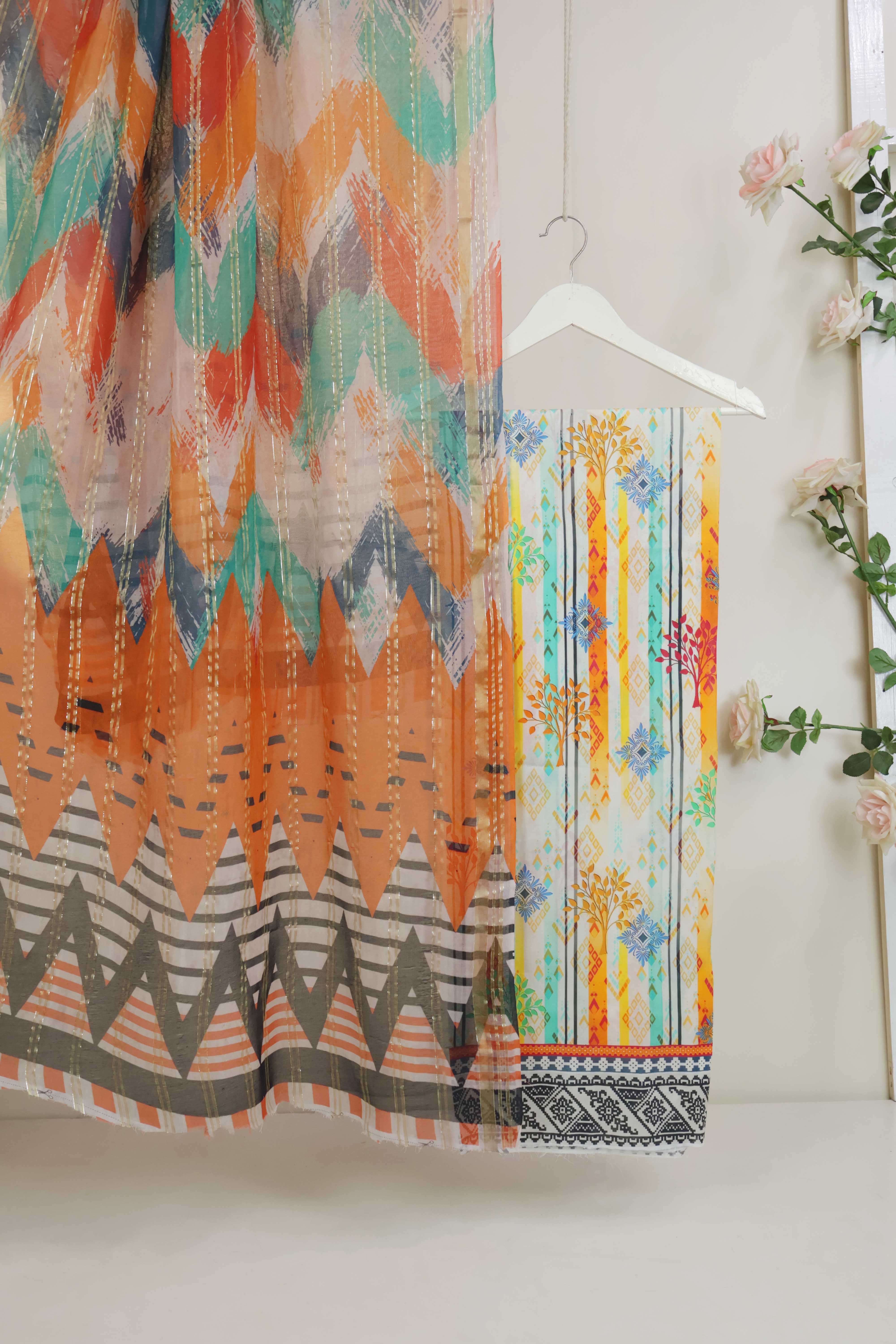 3Piece - Printed Lawn Suit POP ART  GJPA2401A7 - Image 2