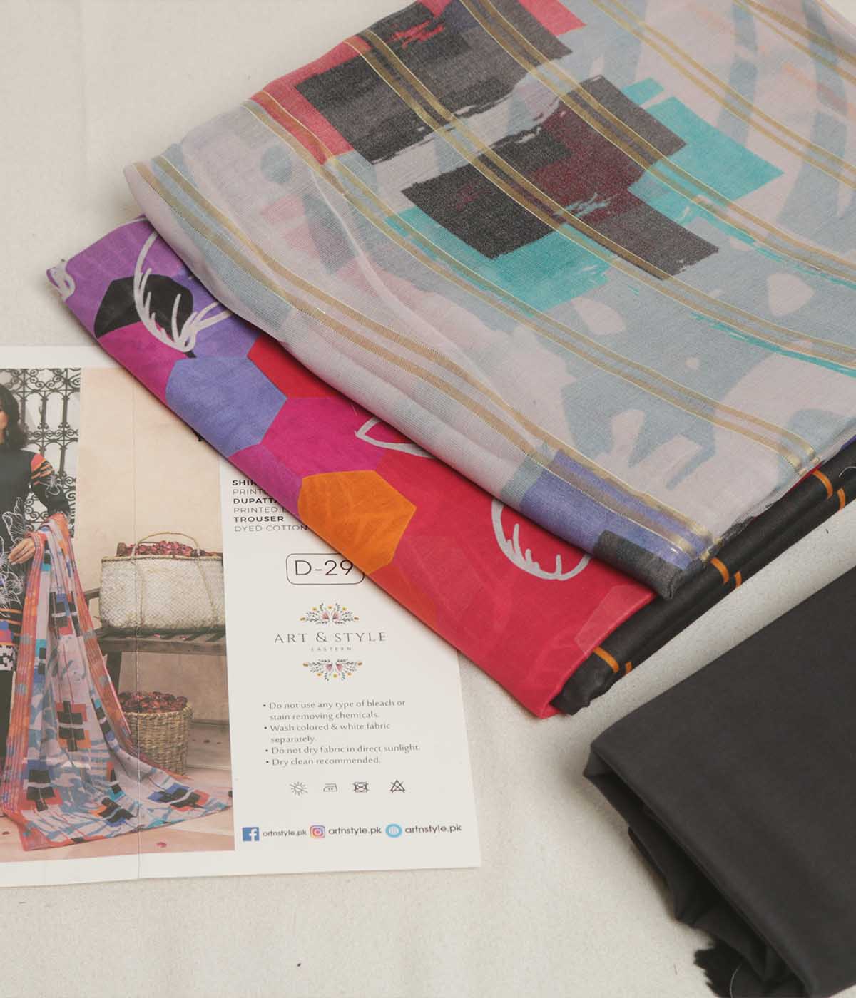 3Piece - Printed Lawn Suit POP ART GJPA2402A29 - Image 6