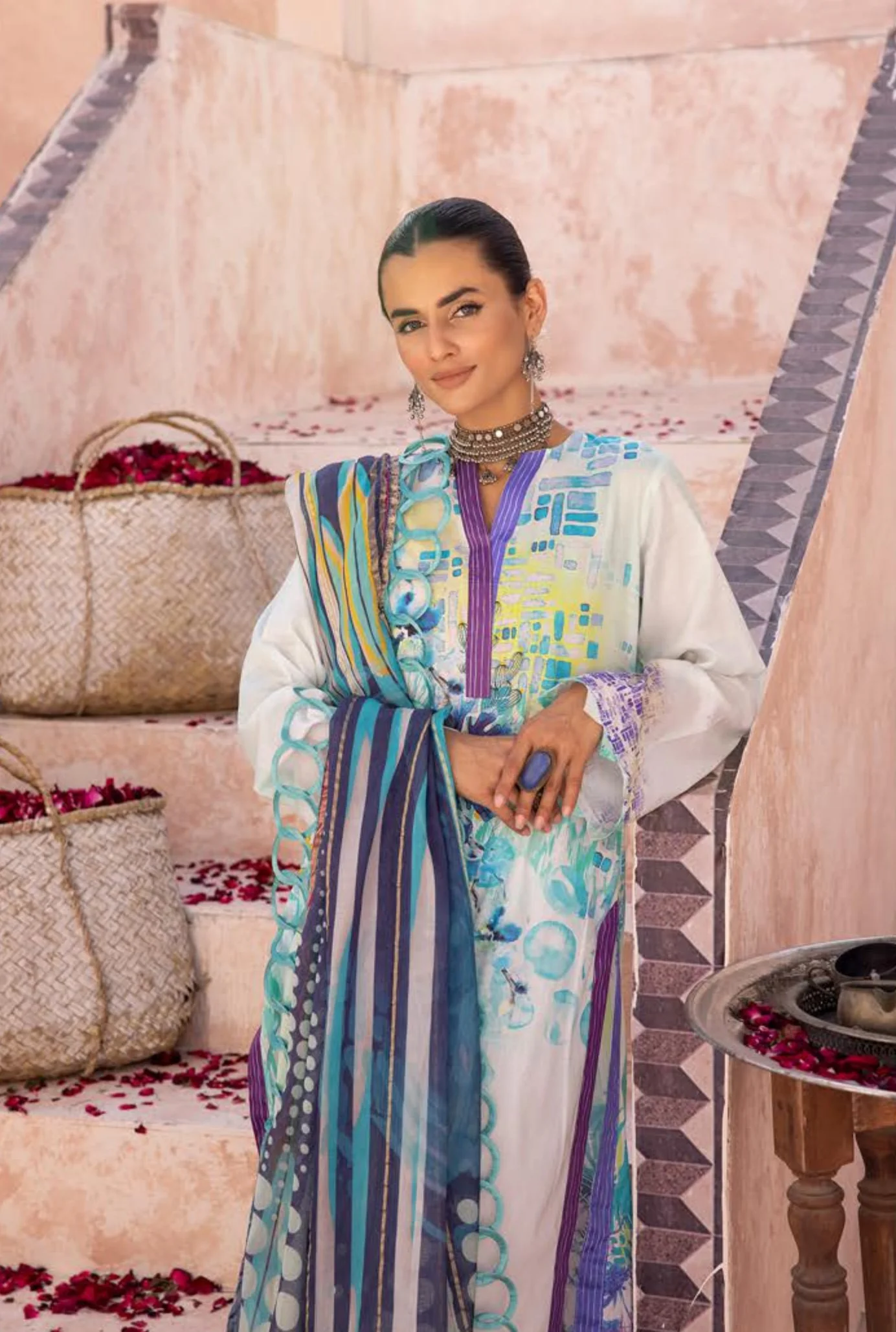 3Piece - Printed Lawn Suit POP ART  GJPA2402A32 - Image 5