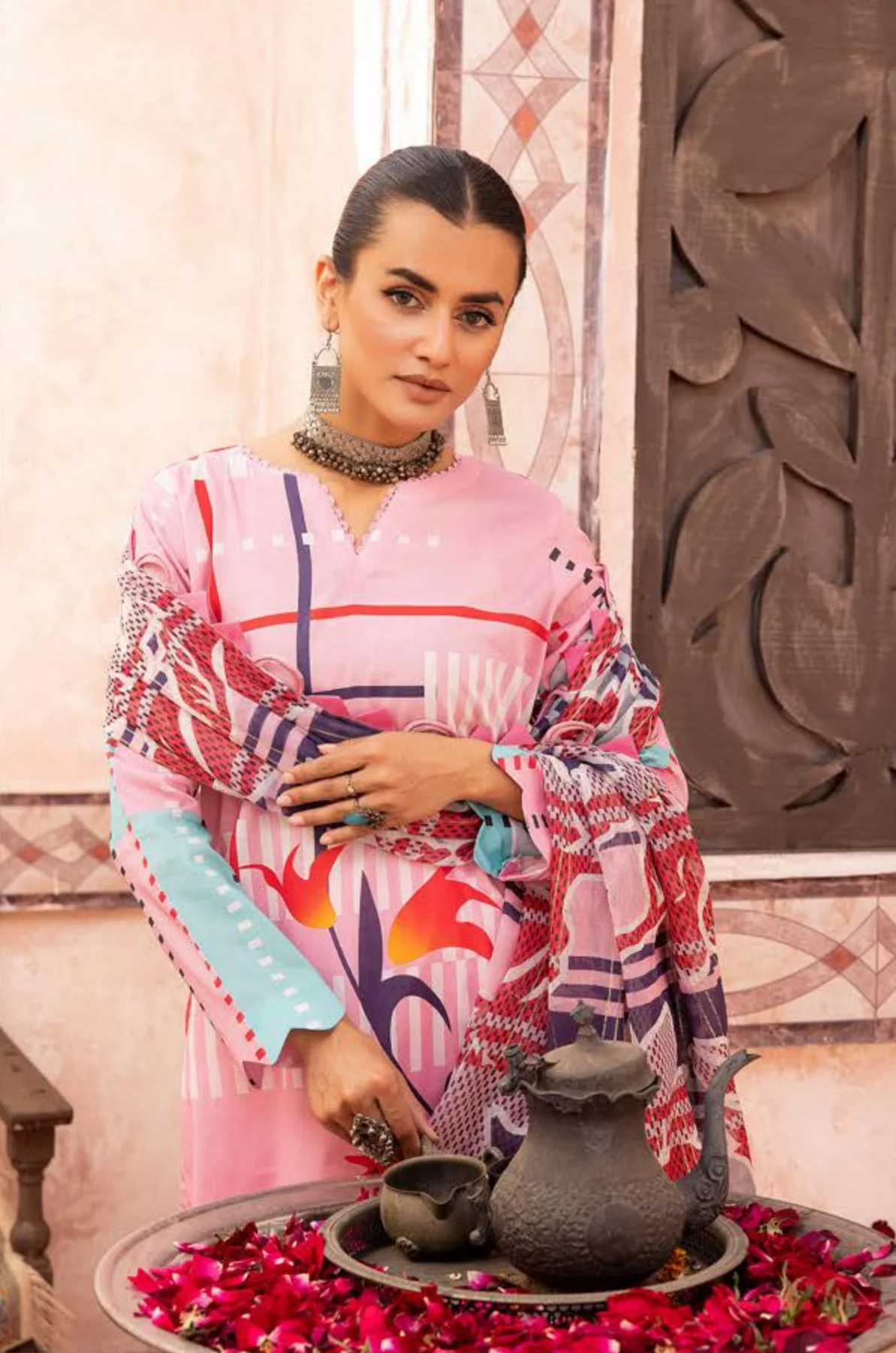 3Piece - Printed Lawn Suit POP ART  GJPA2402A33 - Image 3