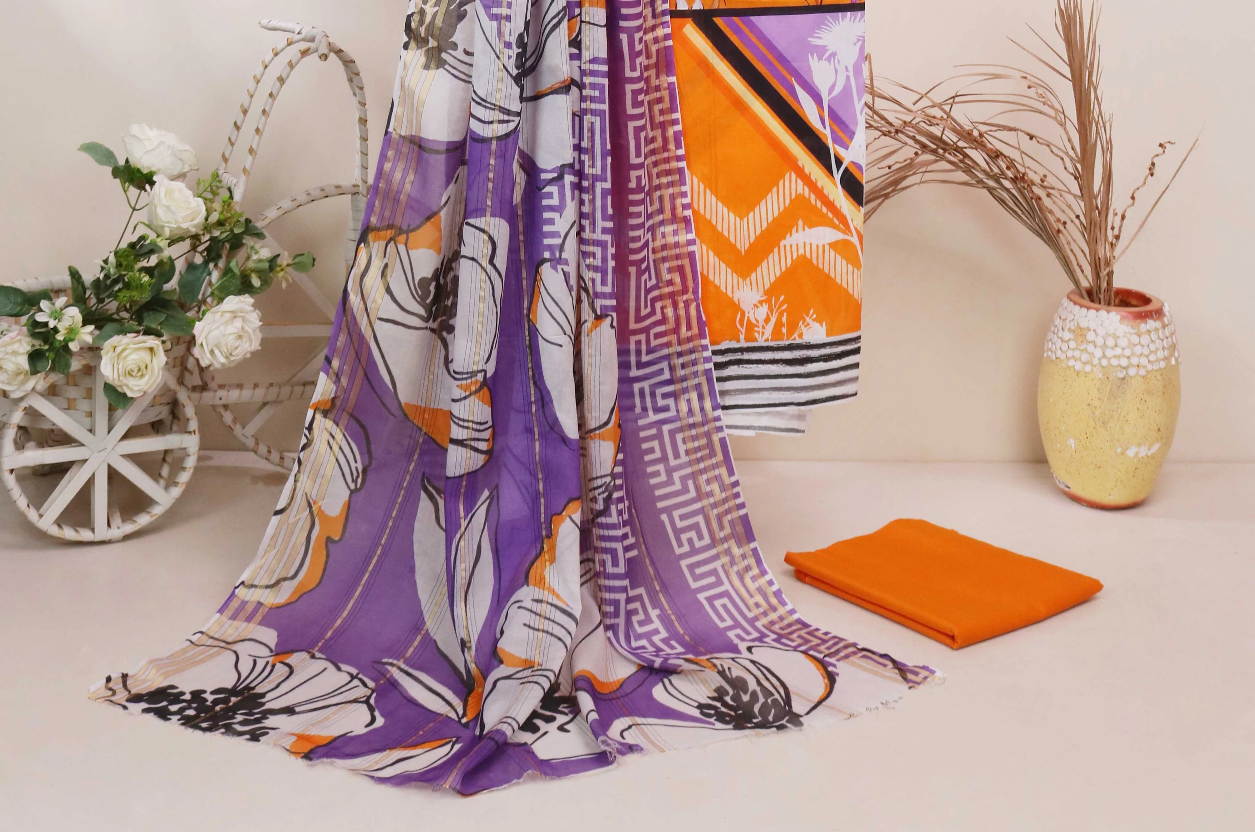 3Piece - Printed Lawn Suit POP ART  GJPA2402A34 - Image 3