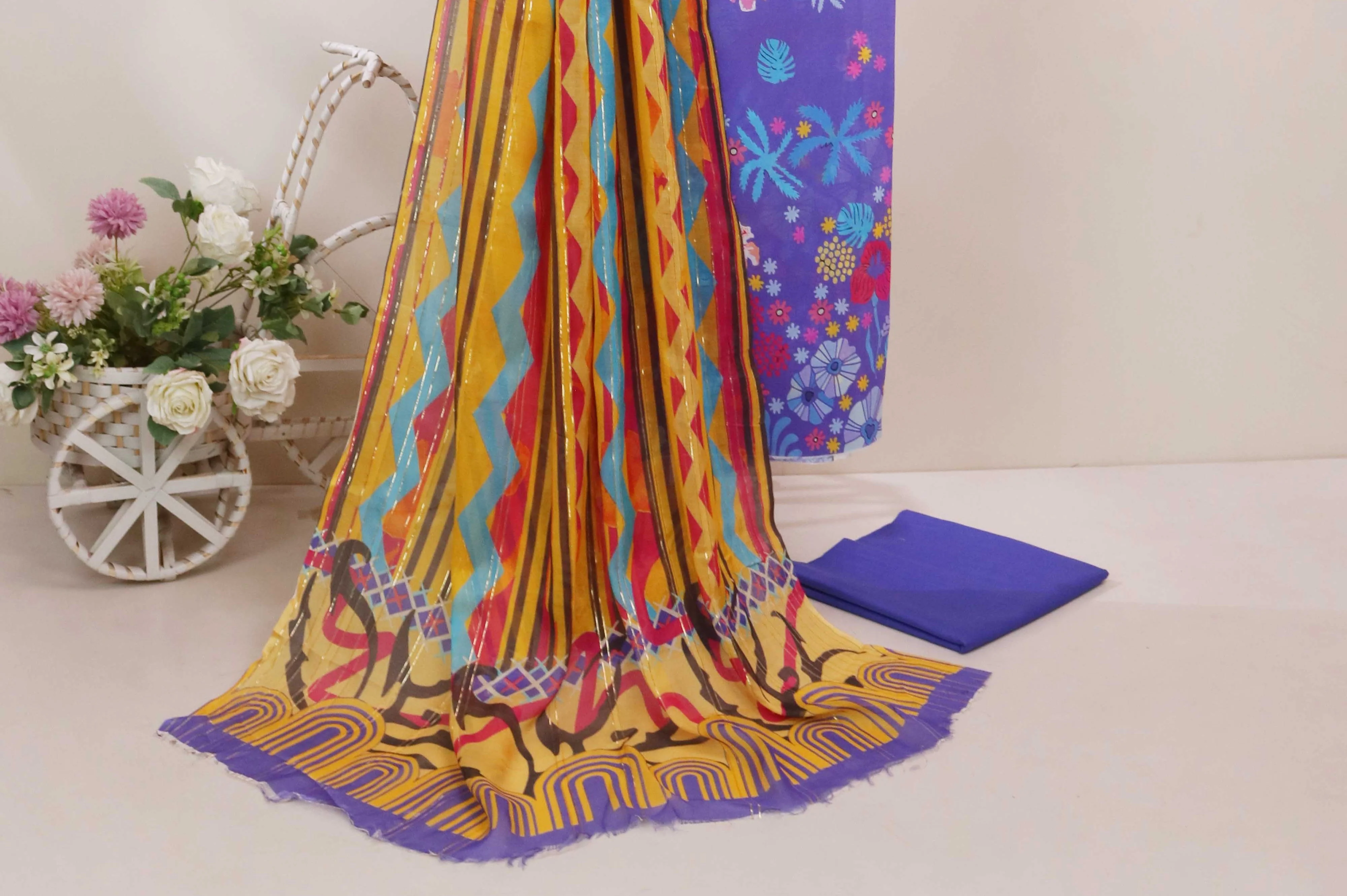 3Piece - Printed Lawn Suit POP ART  GJPA2402A35 - Image 3