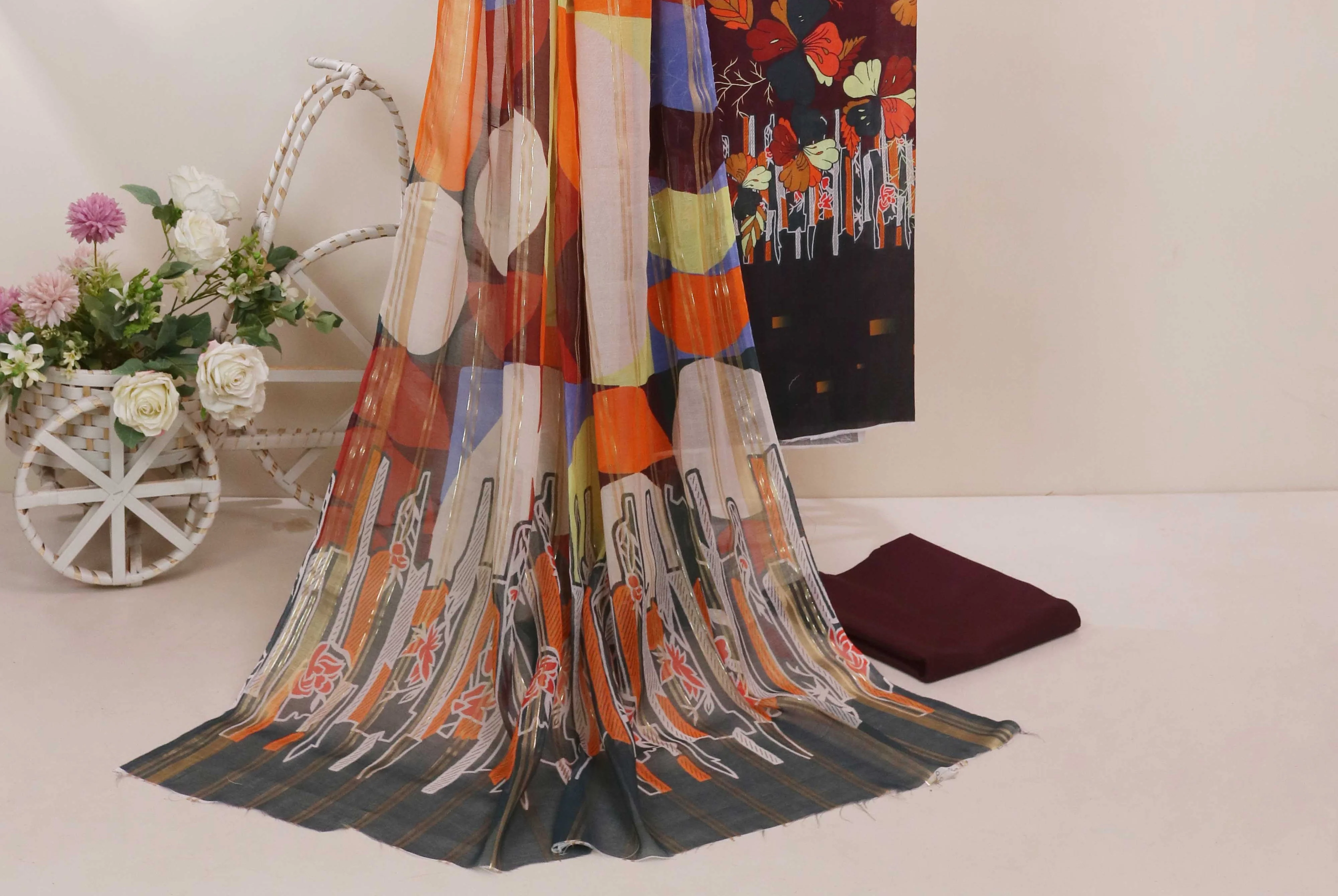 3Piece - Printed Lawn Suit POP ART  GJPA2402A36 - Image 8
