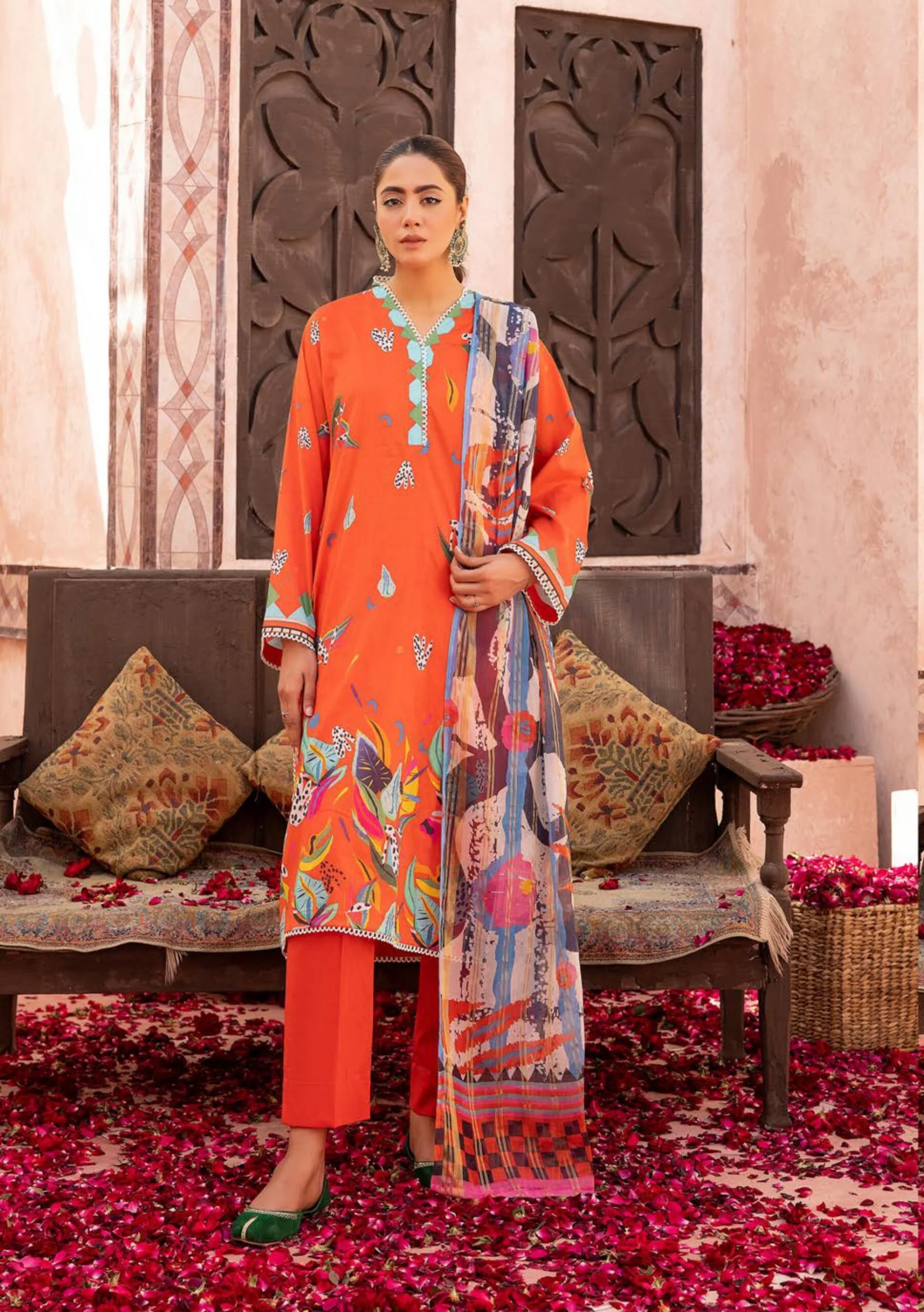 3Piece - Printed Lawn Suit POP ART  GJPA2402A37 - Image 4