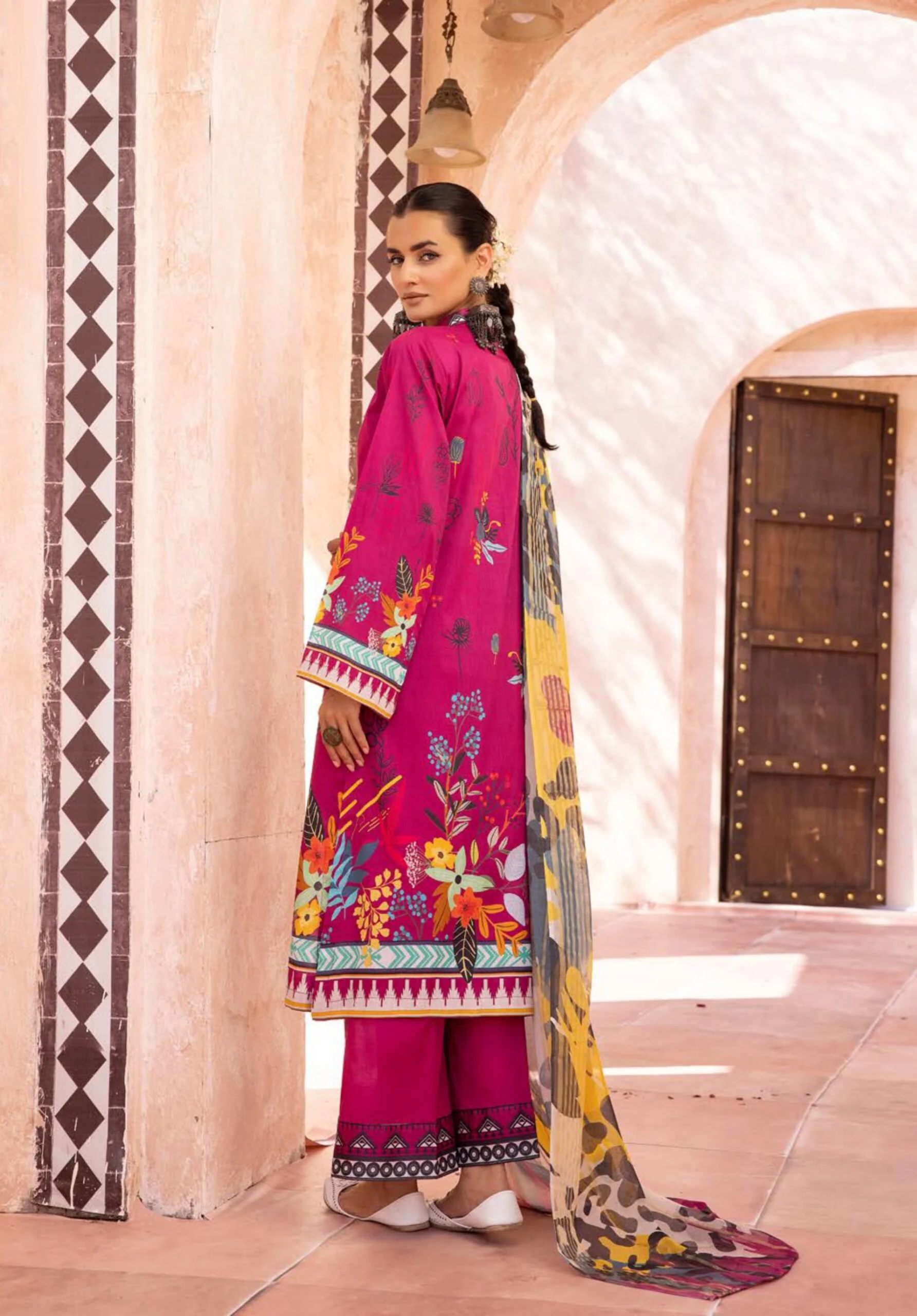 3Piece - Printed Lawn Suit POP ART GJPA2402A38 - Image 5