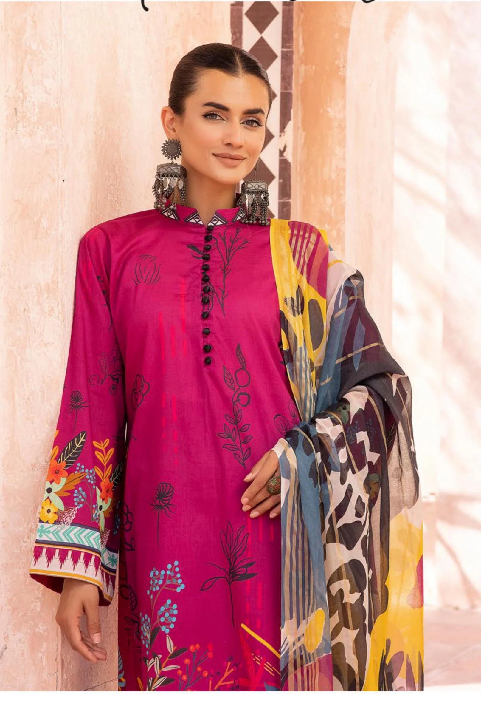 3Piece - Printed Lawn Suit POP ART GJPA2402A38 - Image 6