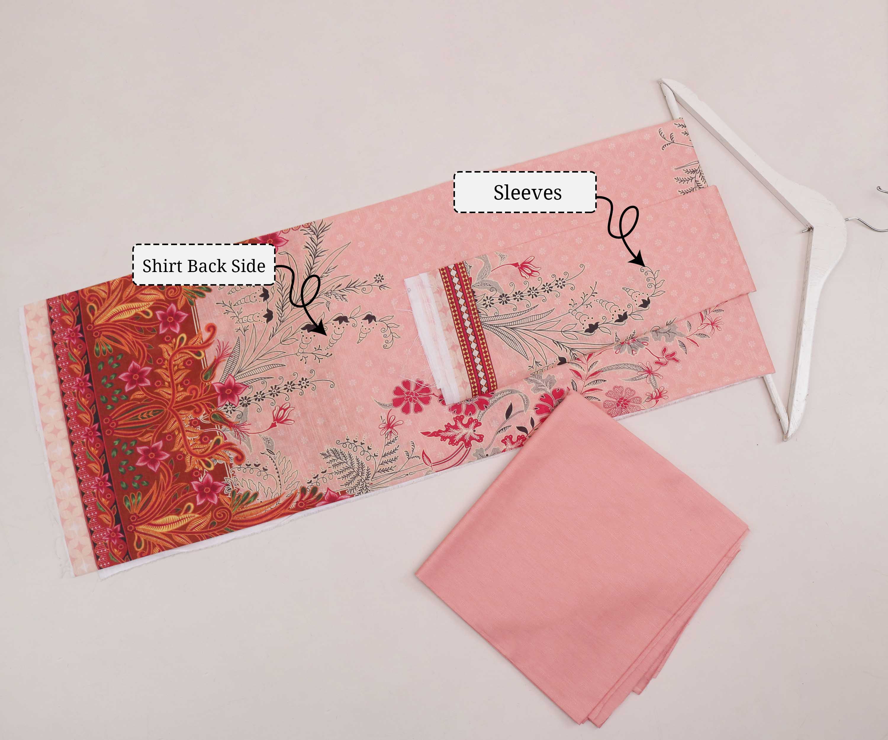 3Piece - Superior Printed Lawn Suit Carnation D036 - Image 4