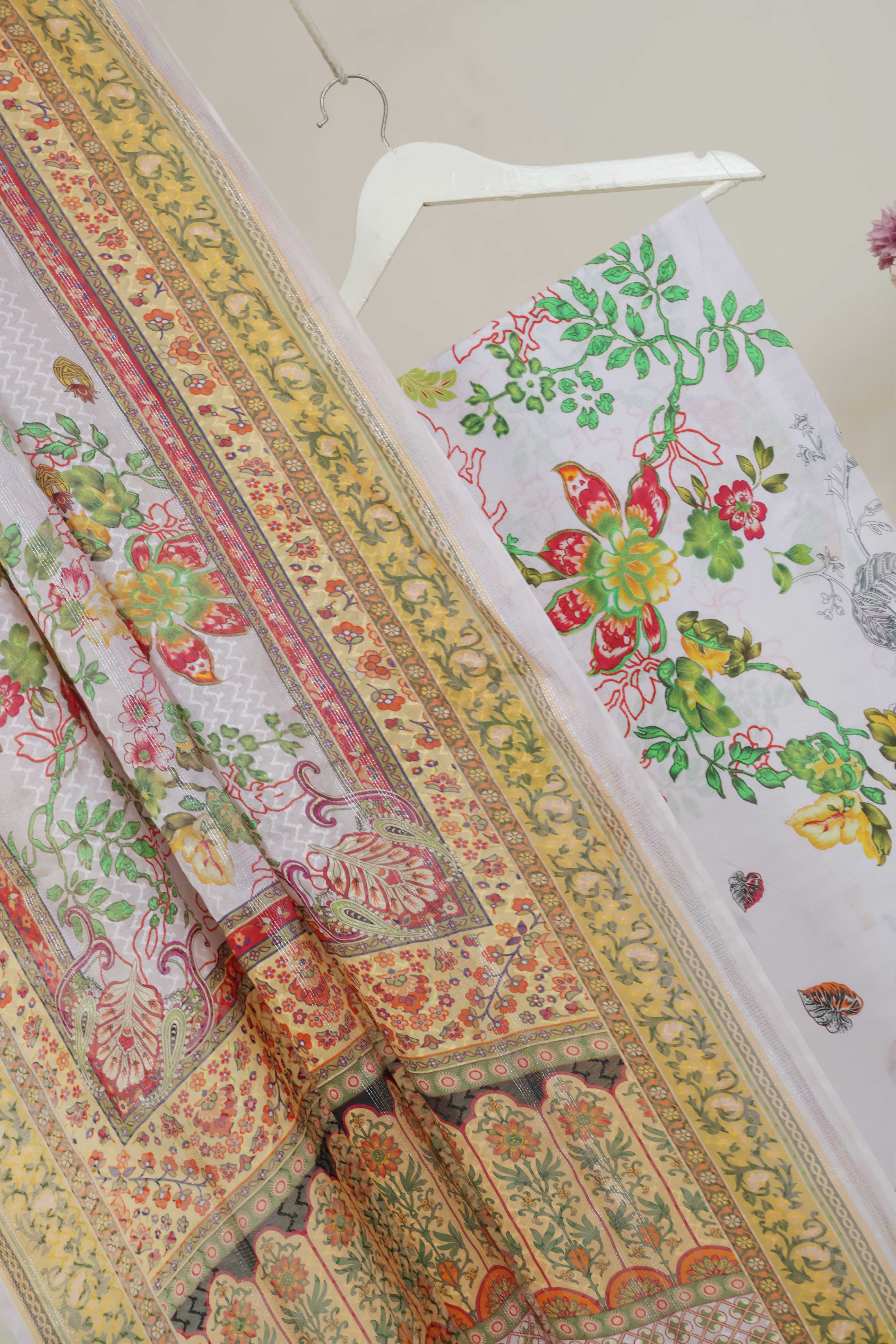3Piece - Superior Printed Lawn Suit Carnation CR24 - Image 4