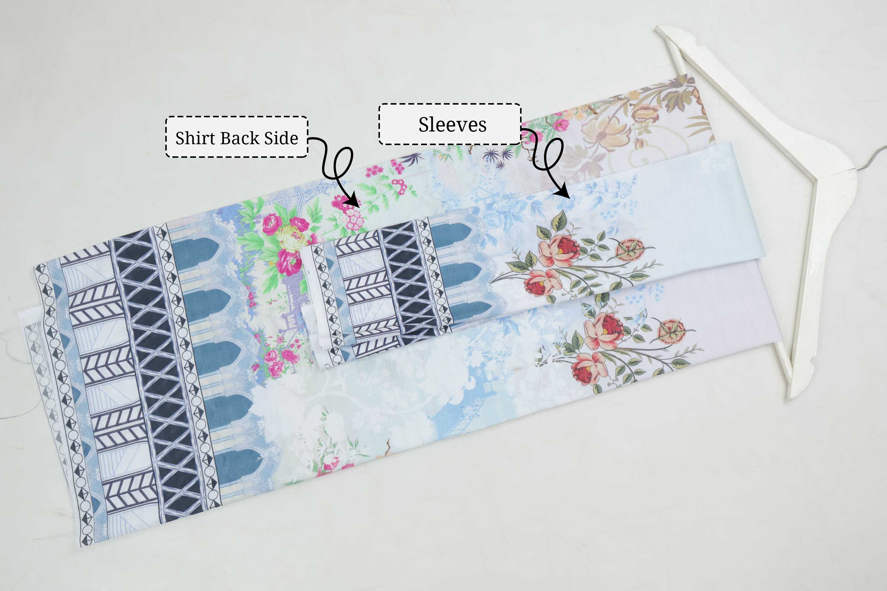 3Piece - Superior Printed Lawn Suit Carnation CR27 - Image 6