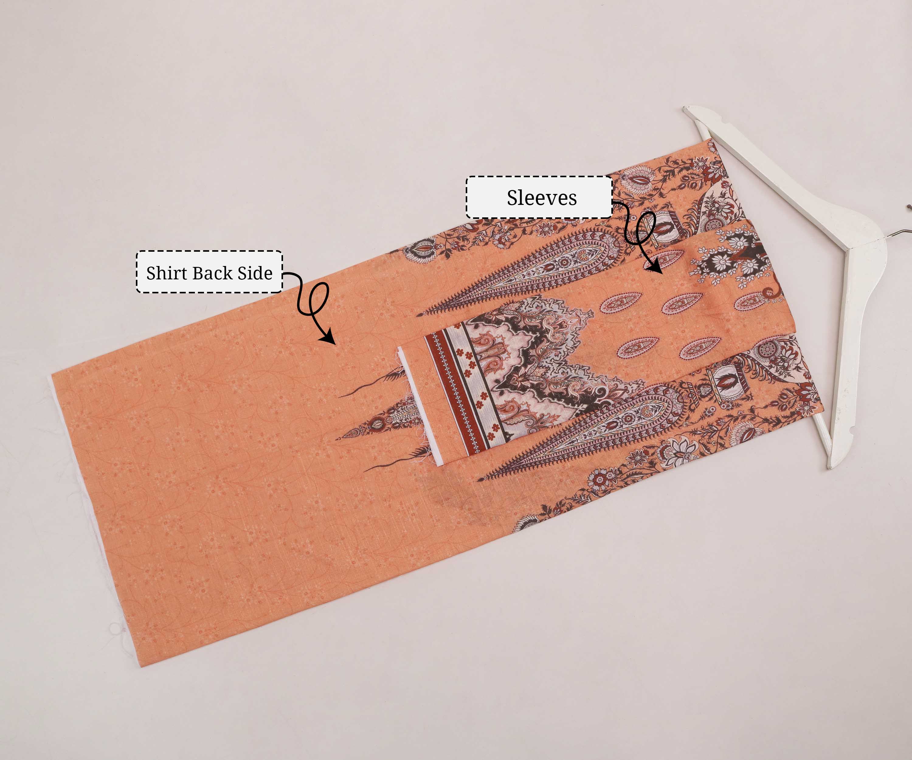 3Piece - Superior Printed Lawn Suit Carnation D034 - Image 5