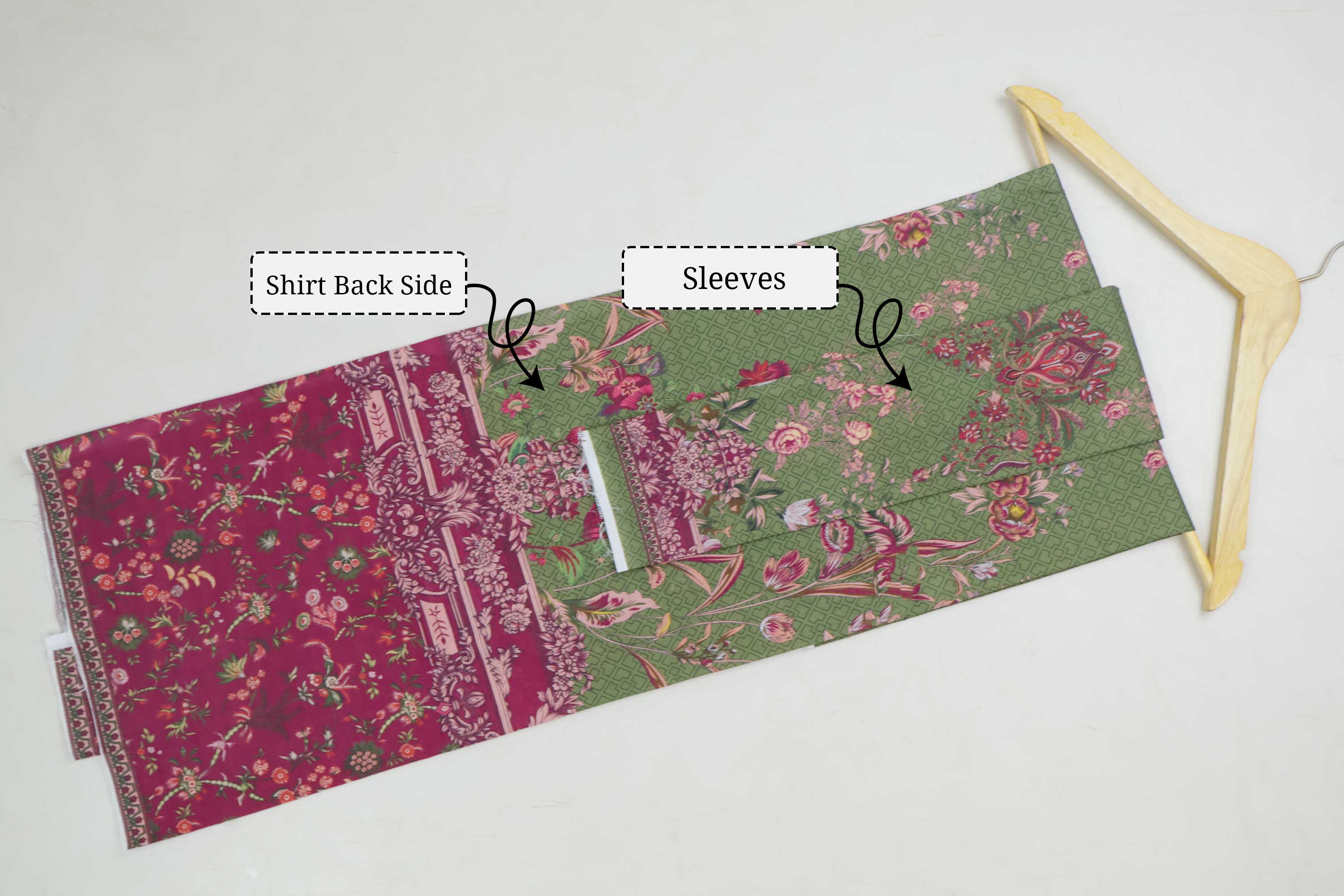 3Piece - Superior Printed Lawn Suit Carnation CR38 - Image 6