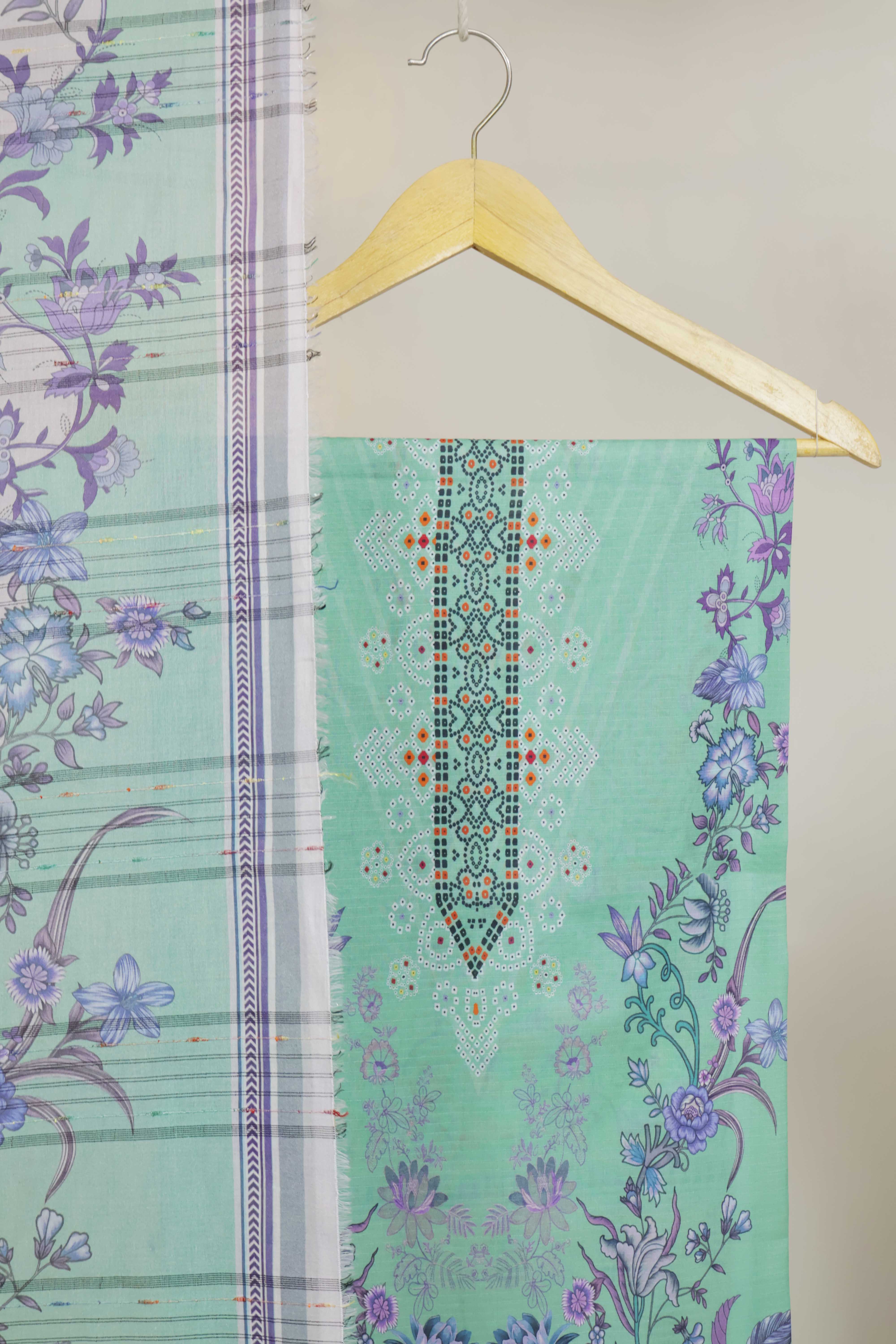 3Piece - Superior Printed Lawn Suit Carnation CR40 - Image 2