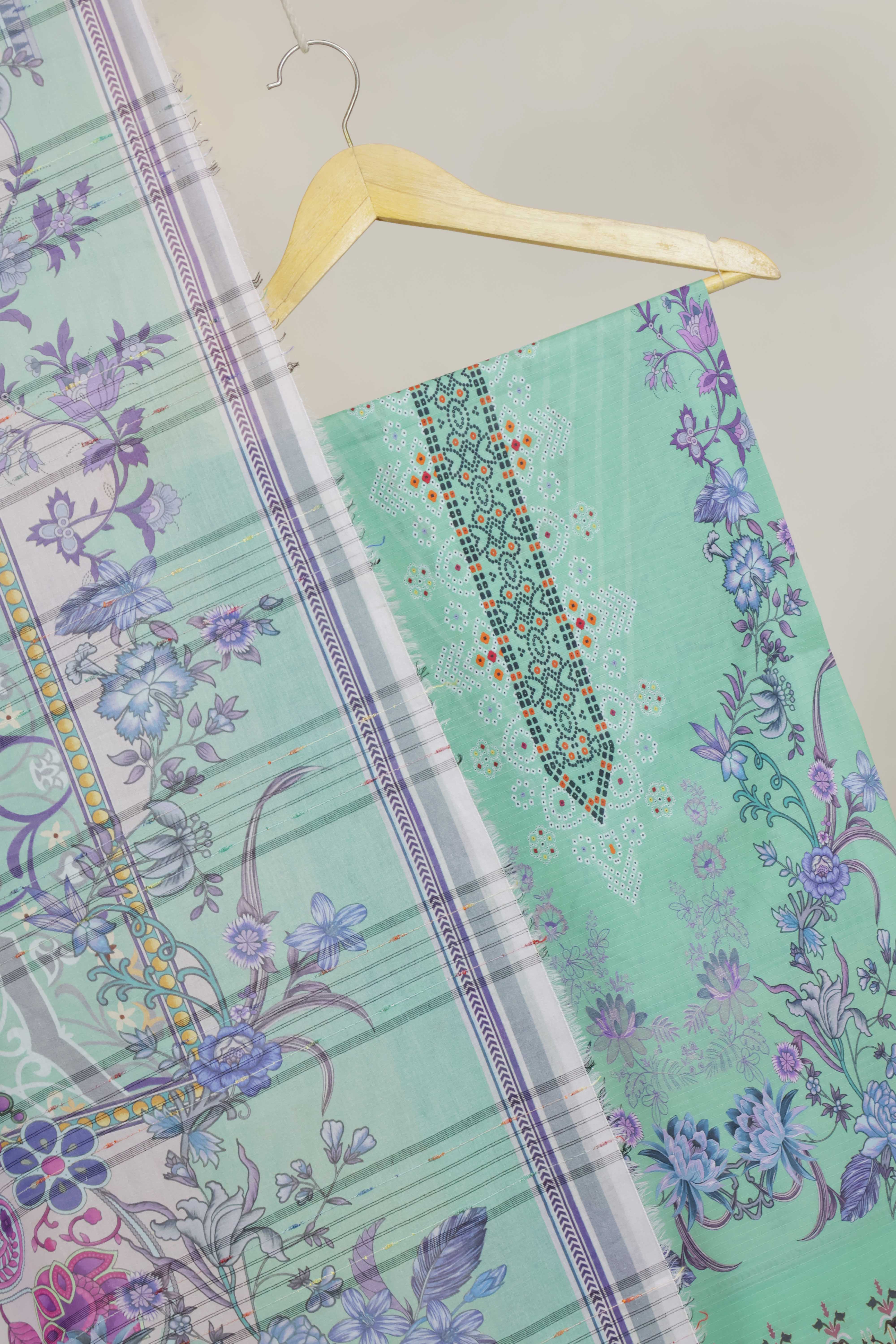 3Piece - Superior Printed Lawn Suit Carnation CR40 - Image 4