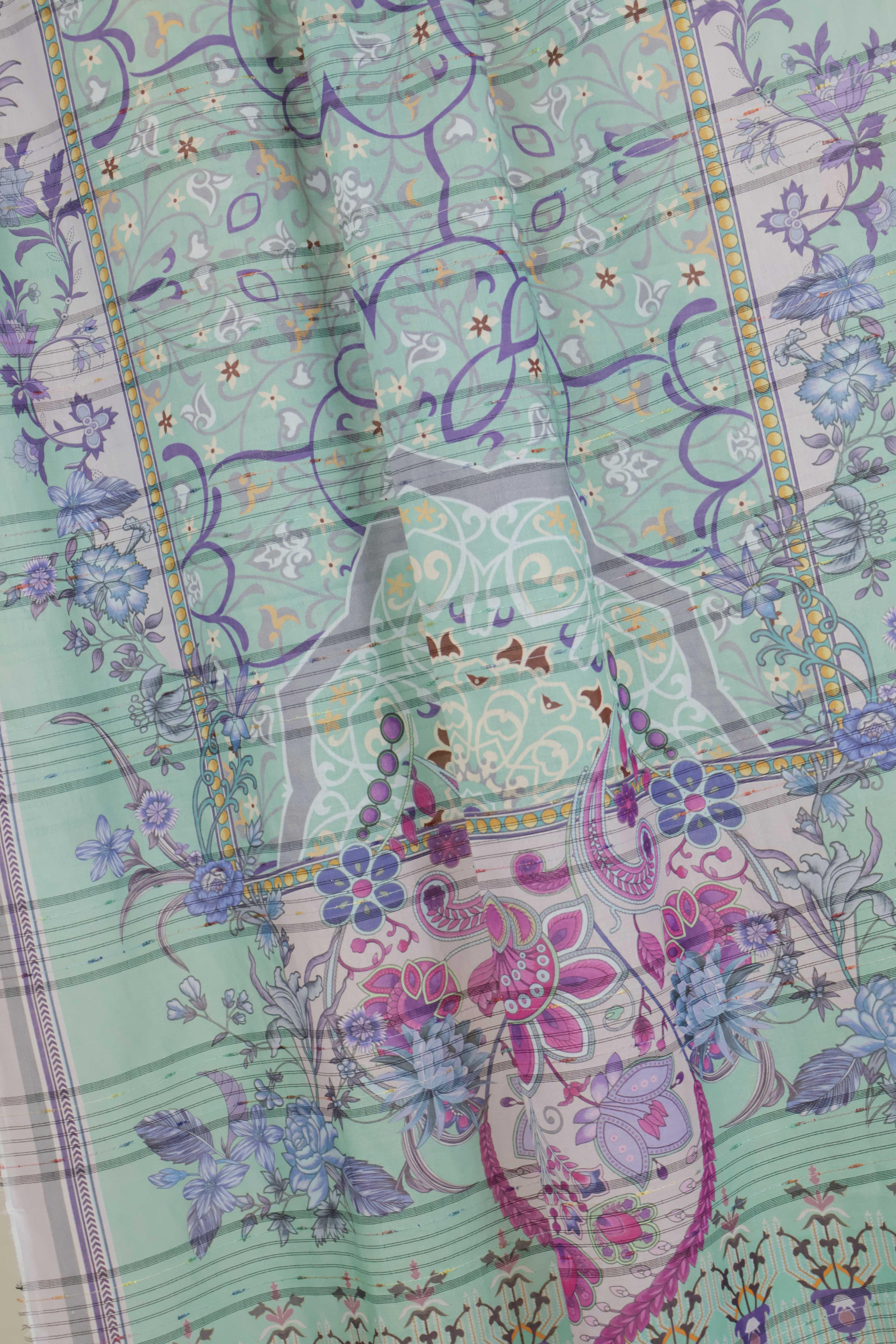 3Piece - Superior Printed Lawn Suit Carnation CR40 - Image 5