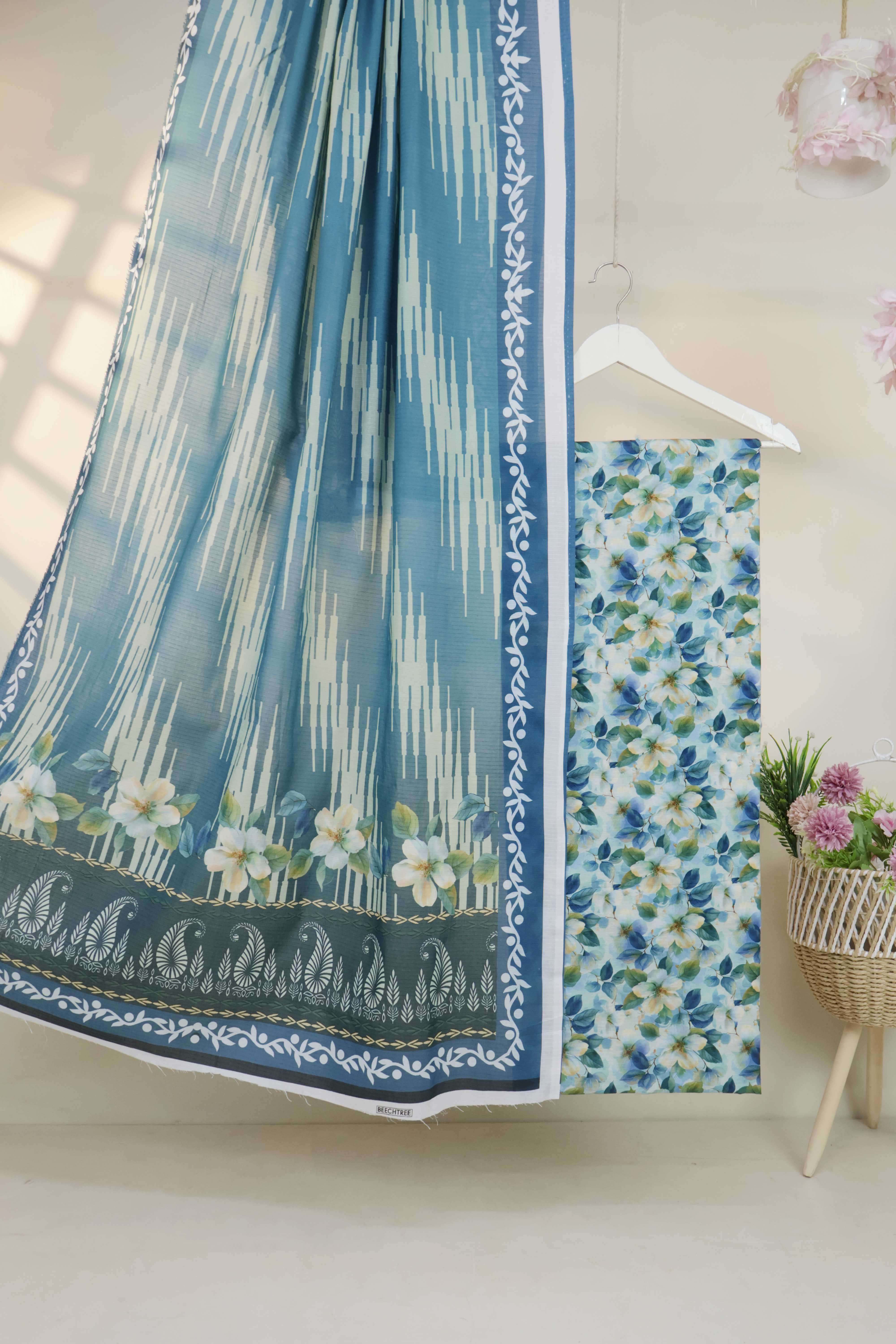 3Piece - Printed Doriya Lawn Suit L3PSR01 - Image 2