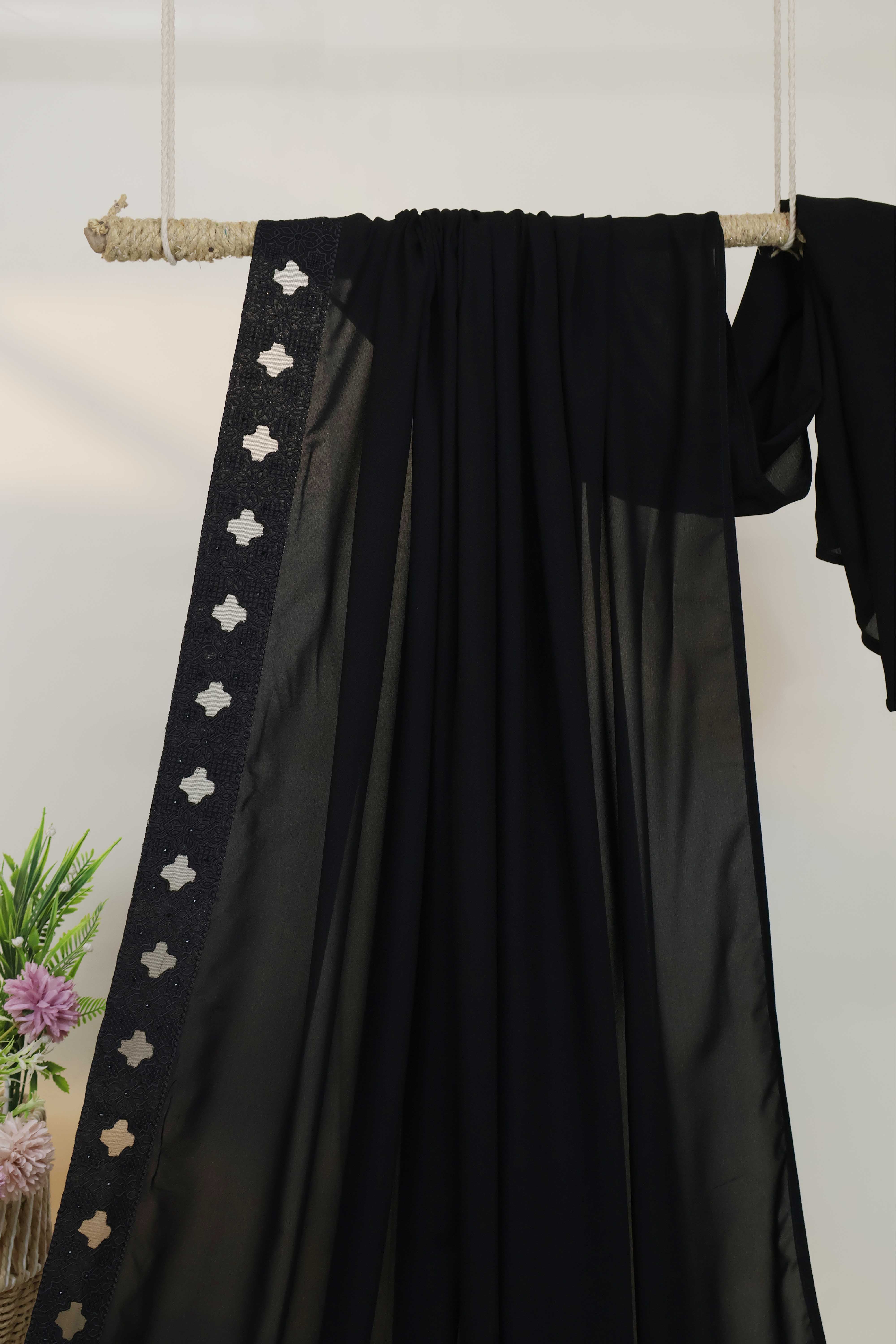 Embroidered Boarder Shawl HLSH72 - Image 2