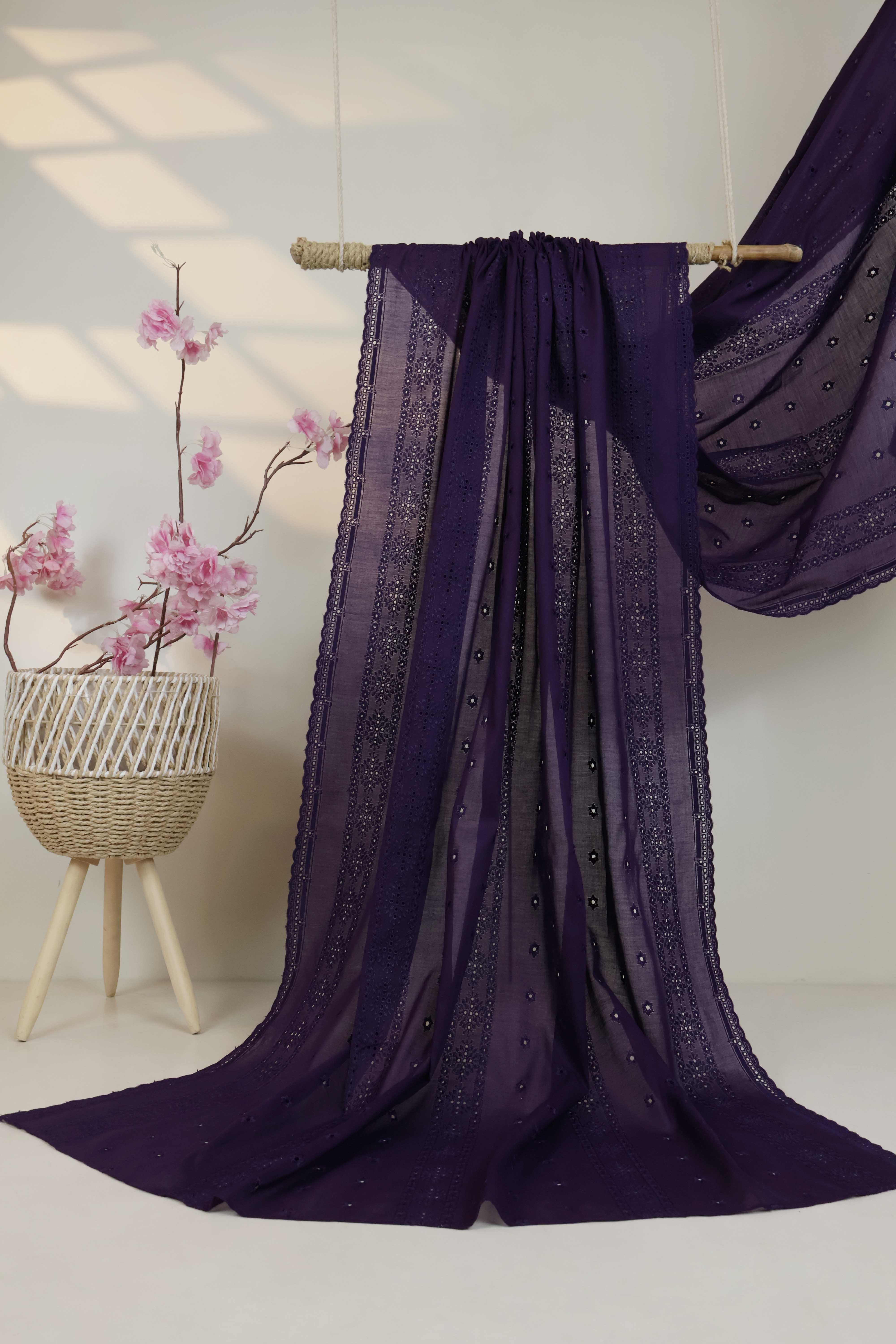 Embroidered Lawn Full Size Shawl 1477D - Image 2